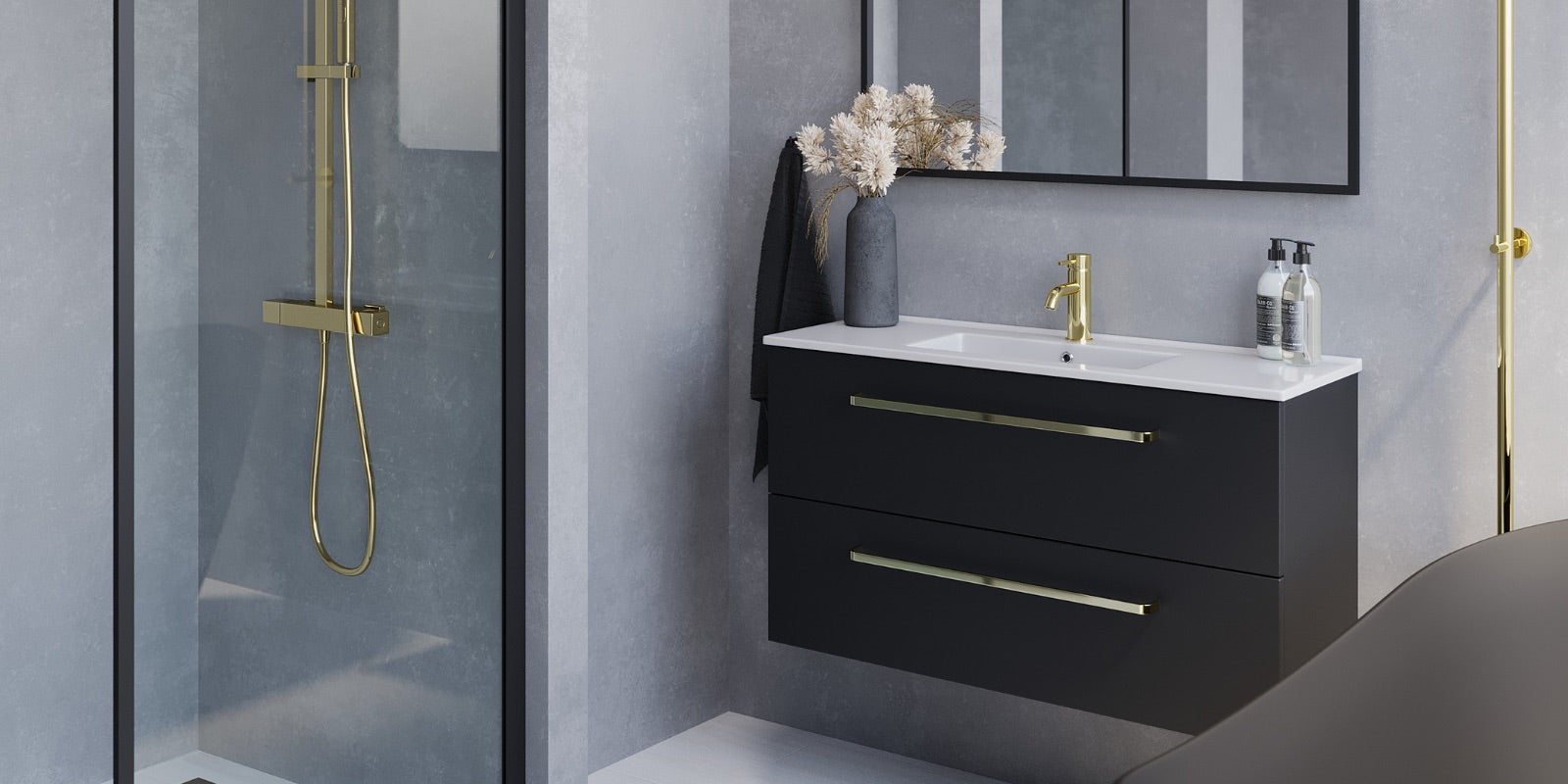 Sådan indretter du det lille badeværelse