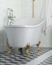 Fritstående badekar med ben - HomeTomato