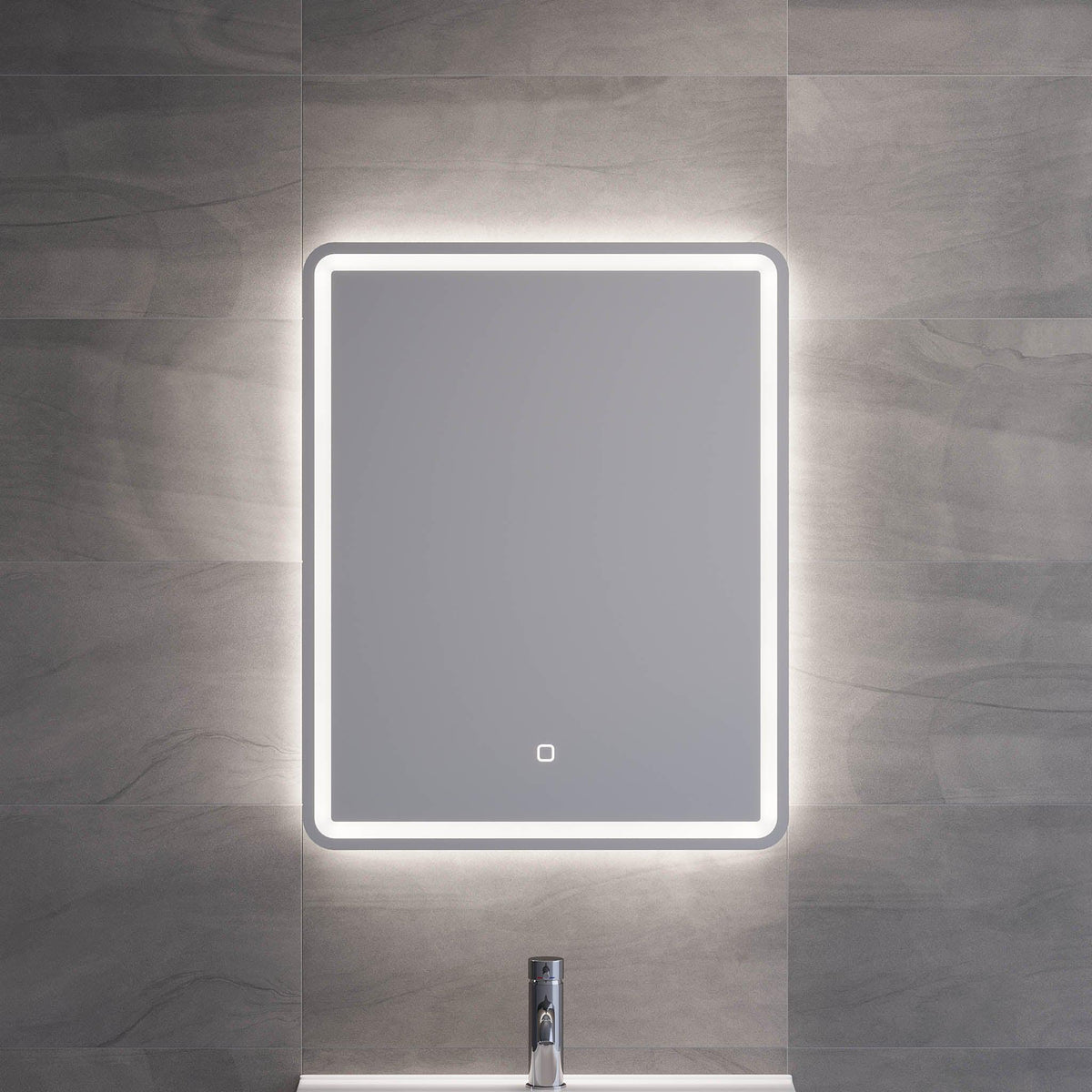 Tårs Firkantet LED Spejl (AFHENTES SHOWROOM VIBORG)
