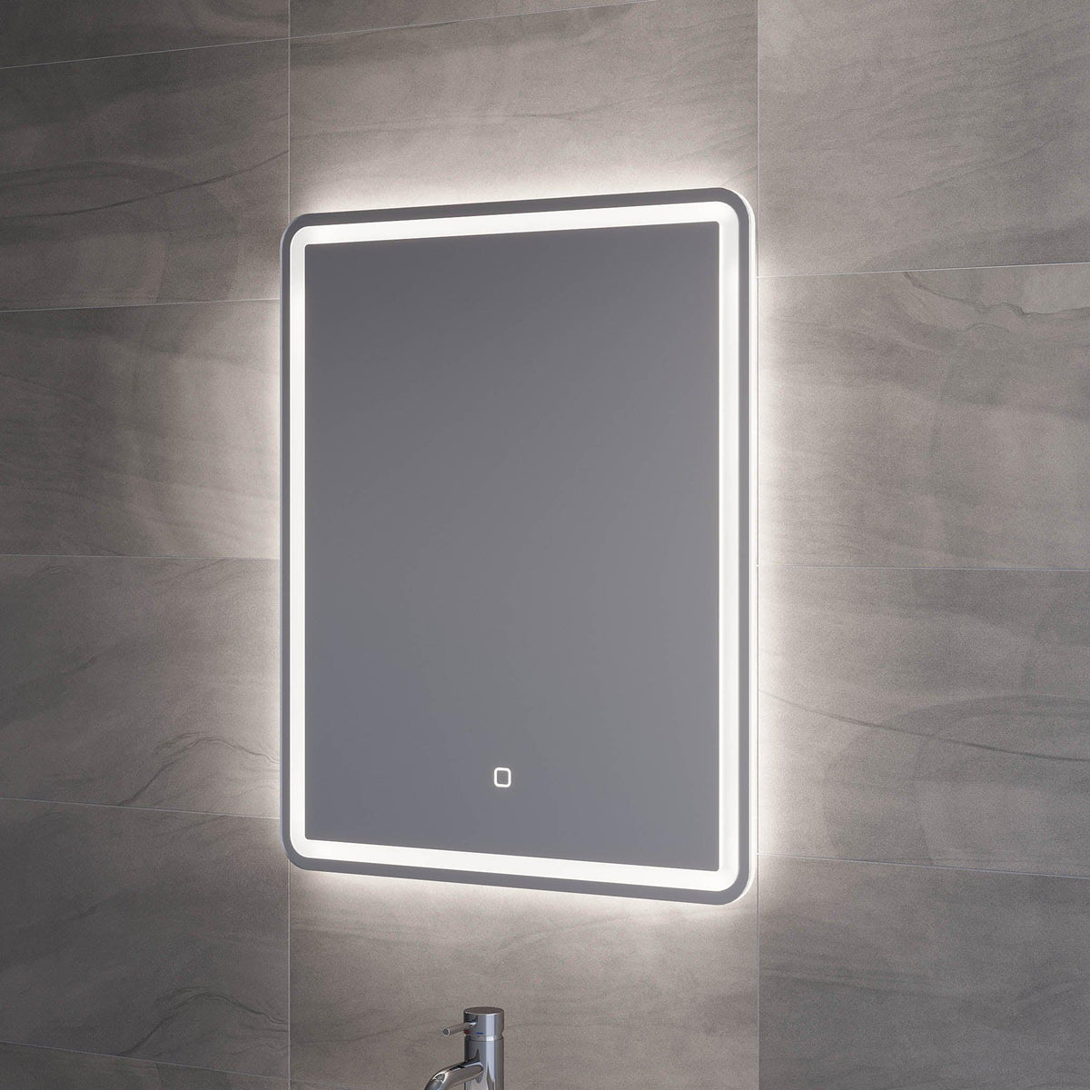 Tårs Firkantet LED Spejl (AFHENTES SHOWROOM VIBORG)