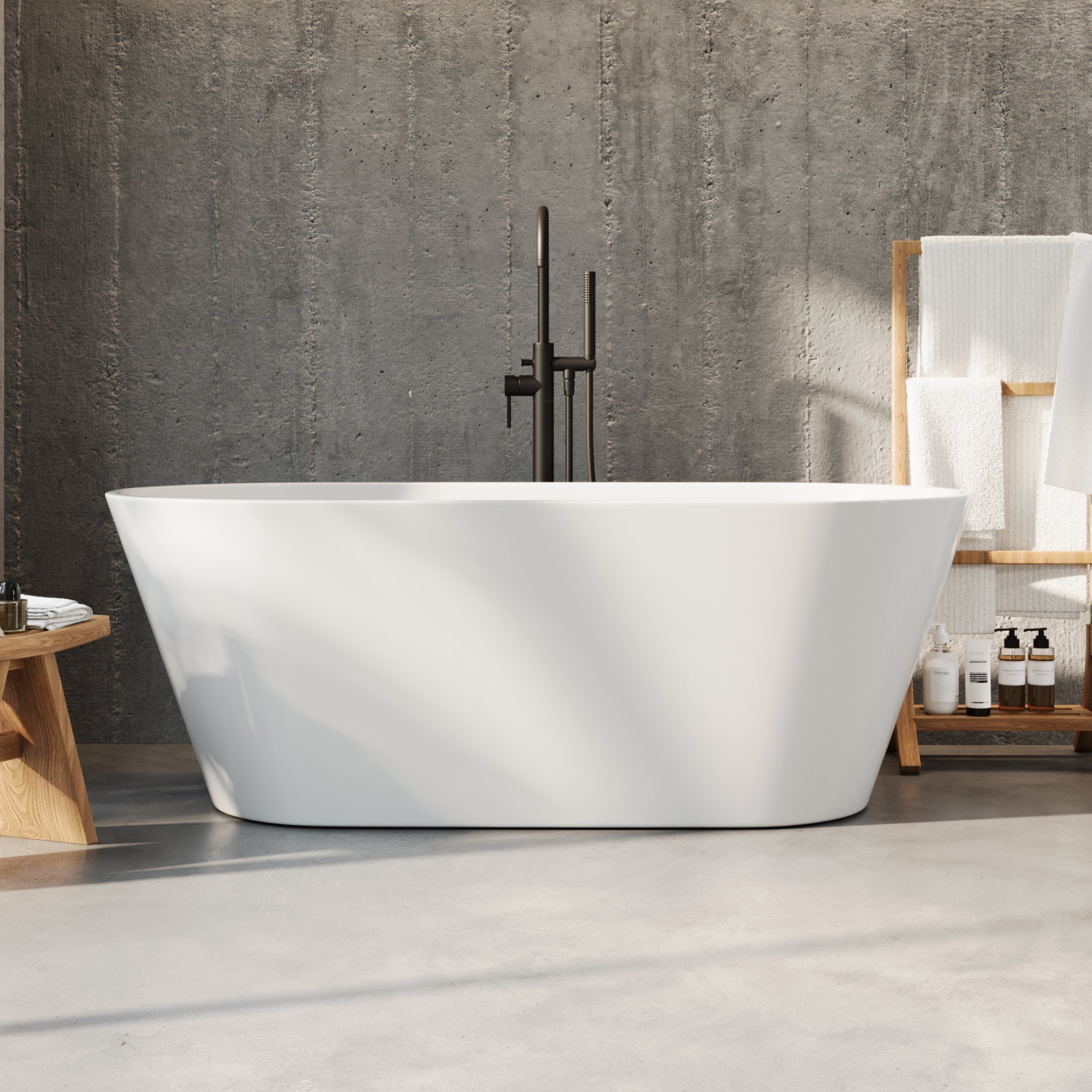 Edison Fritstående Badekar 160 cm