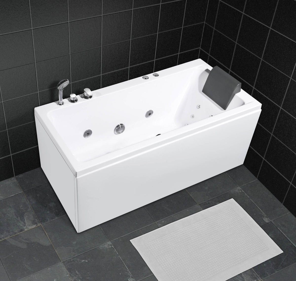 Wilson firkantet spabad, 160 cm, Hvid Blank