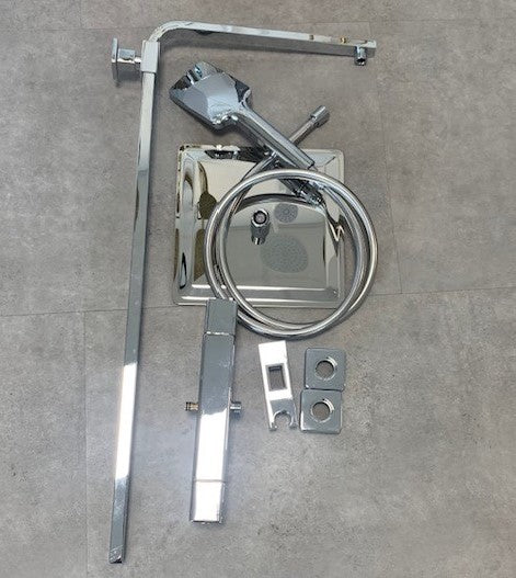 Demoprodukt - Næsby Brusesæt m/Termostat Armatur og 25 cm Topbruser - Krom