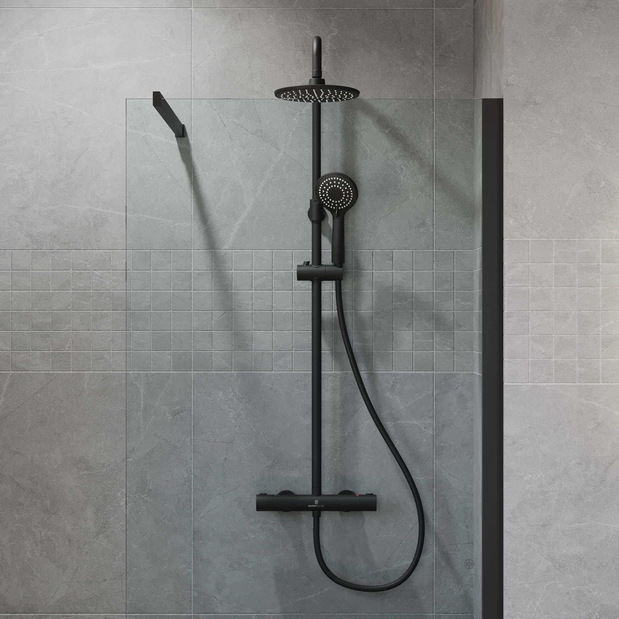 Holly, Shower Tube Set, Black Mat - MASTERSTORE - 8595677189476 - Shower Tube Set - 31-150-17-02-02 - 8595677189476