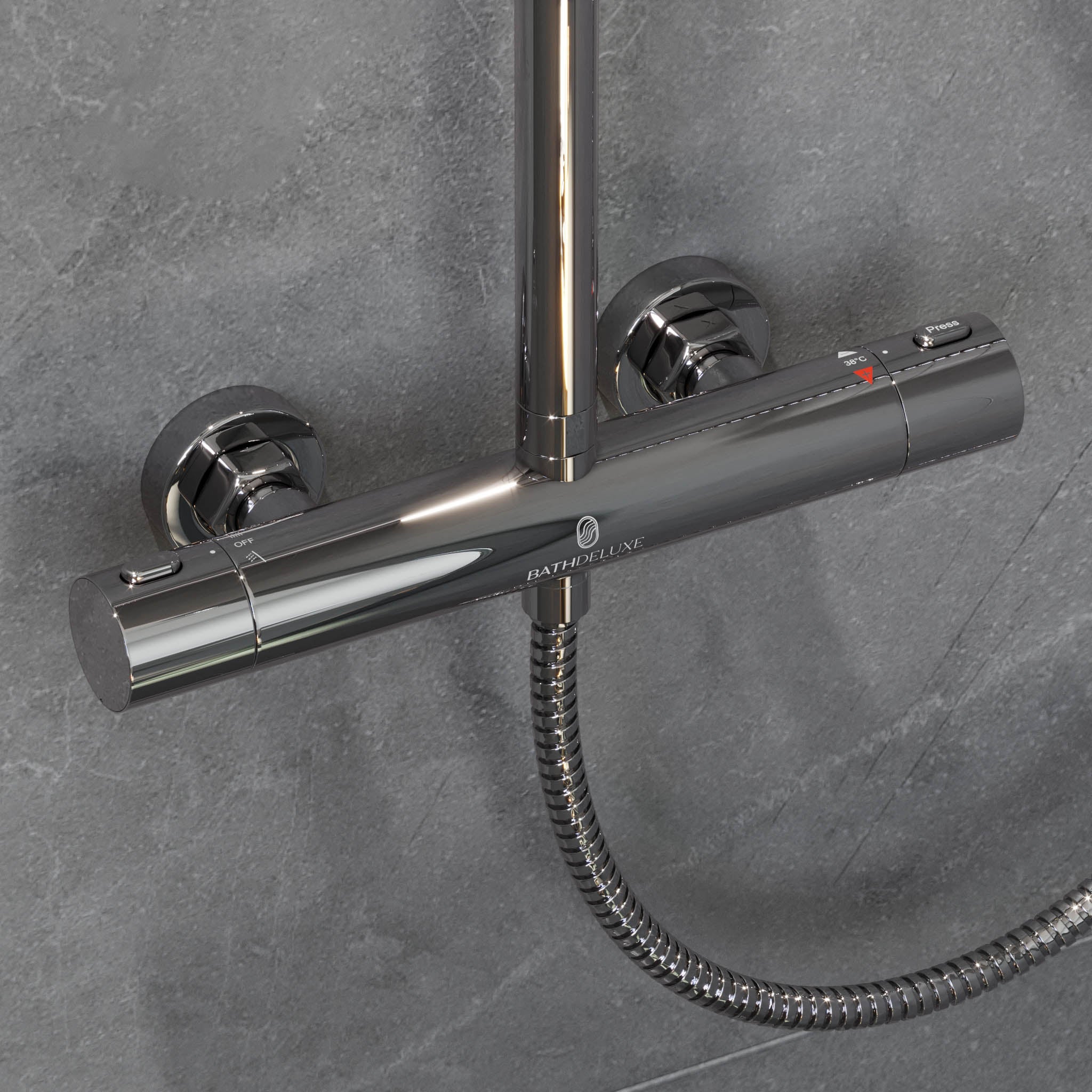 Holly, Shower Tube Set, Chrome - MASTERSTORE - 8595677189483 - Shower Tube Set - 31-150-17-60-02 - 8595677189483