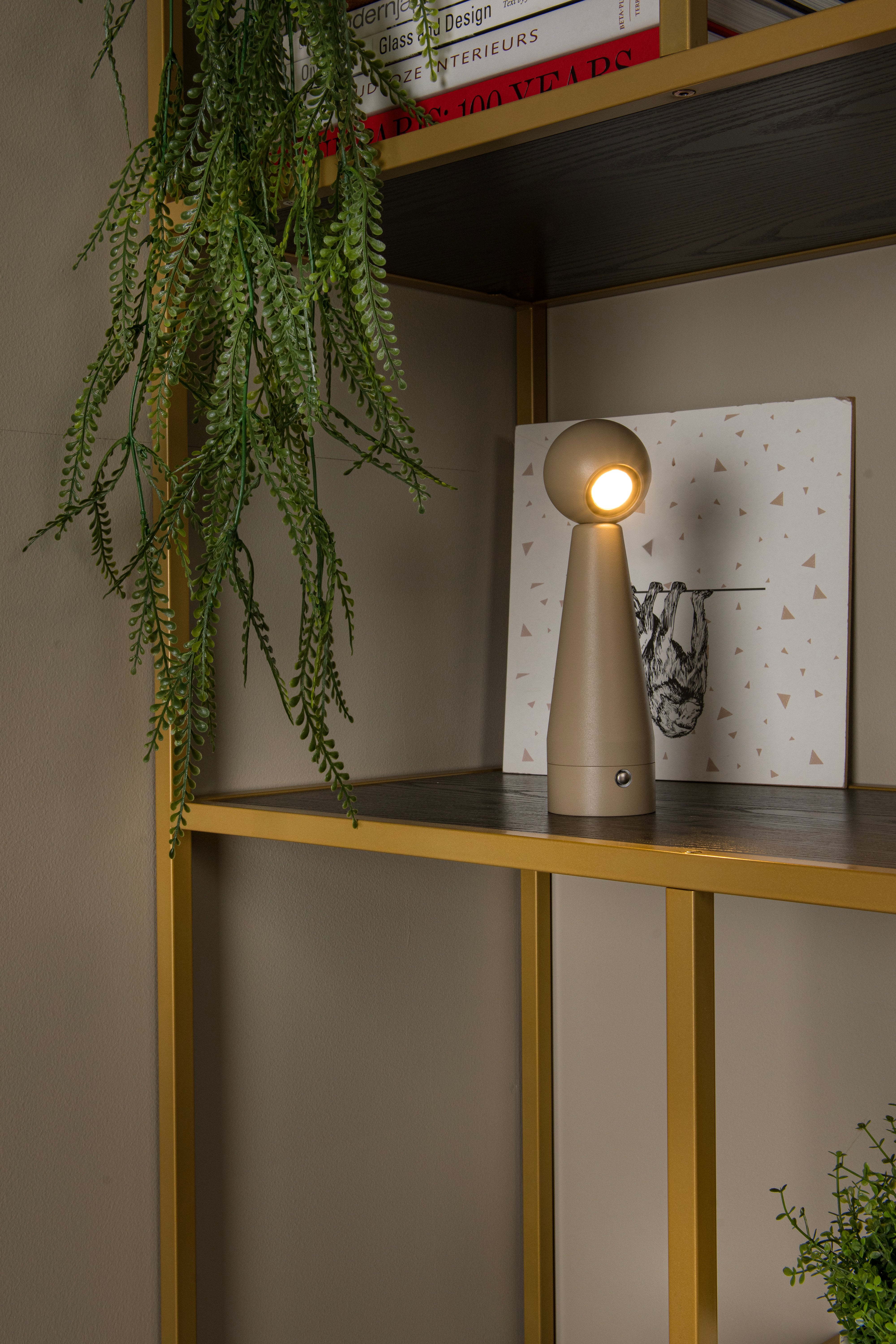 Ipsos, Bordlampe, Taupe - 6 cm