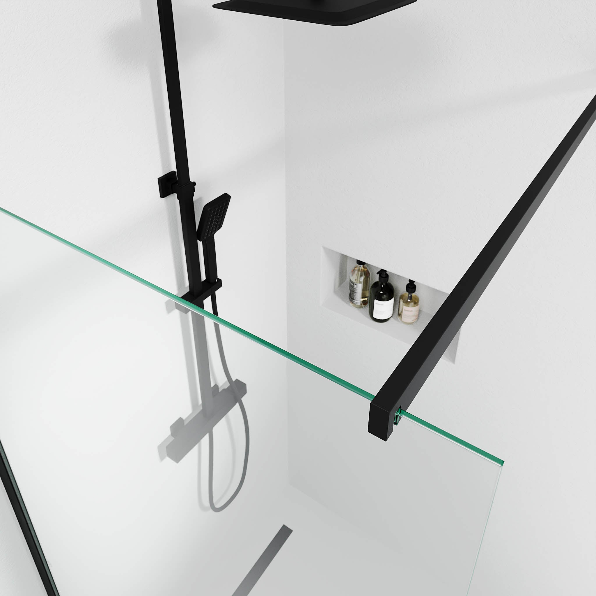 Sandefjord Brusevæg, Sort Profil, Klar Glas