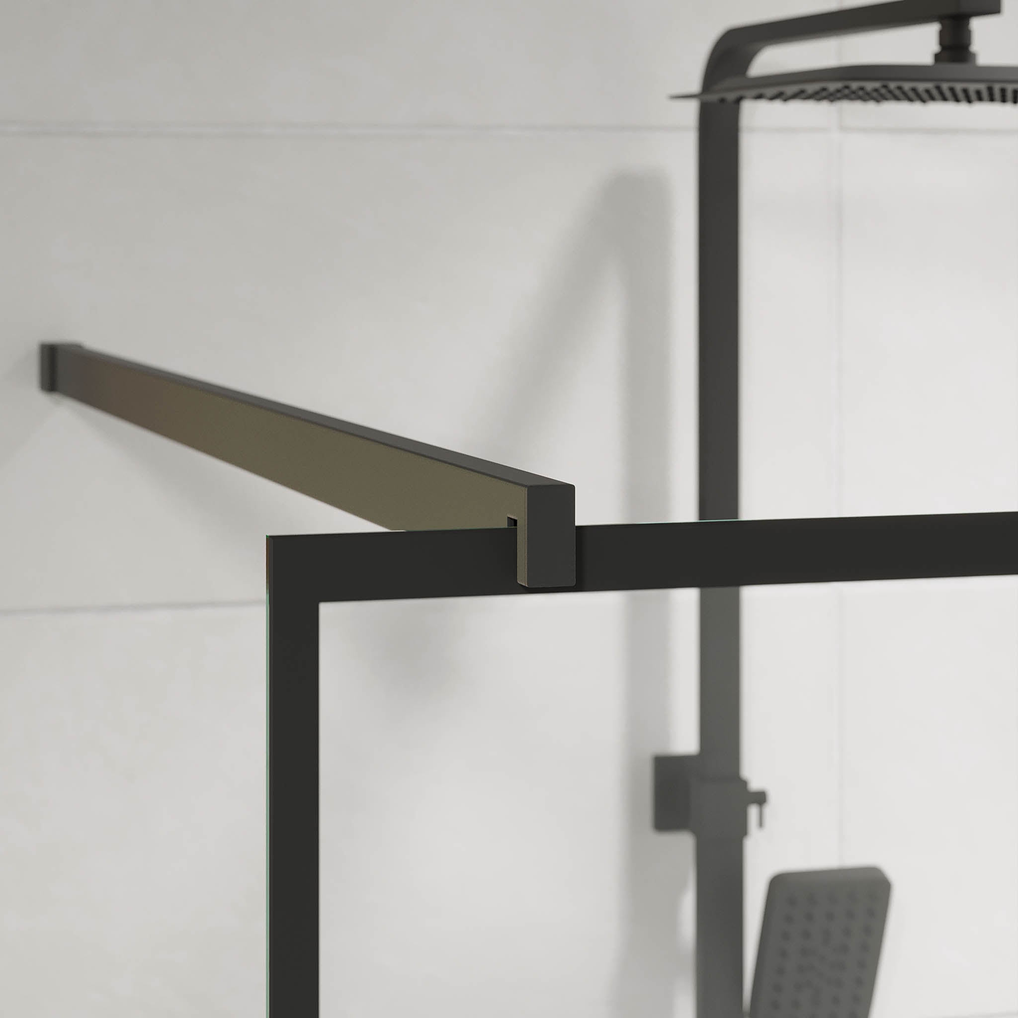 Sandefjord Brusevæg, Sort Profil, Klar Glas