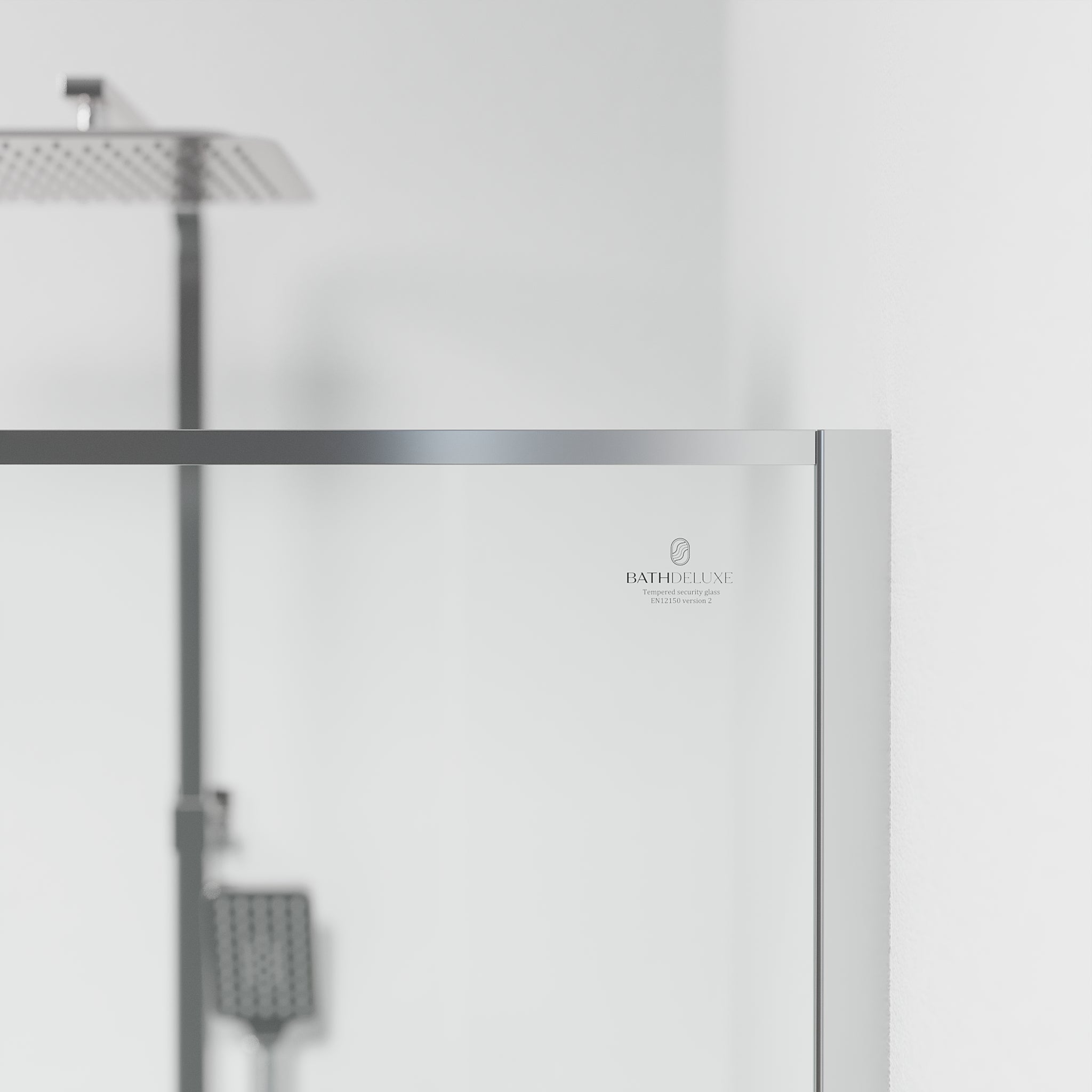 Tulsa Brusevæg, Krom Profil, Klar Glas