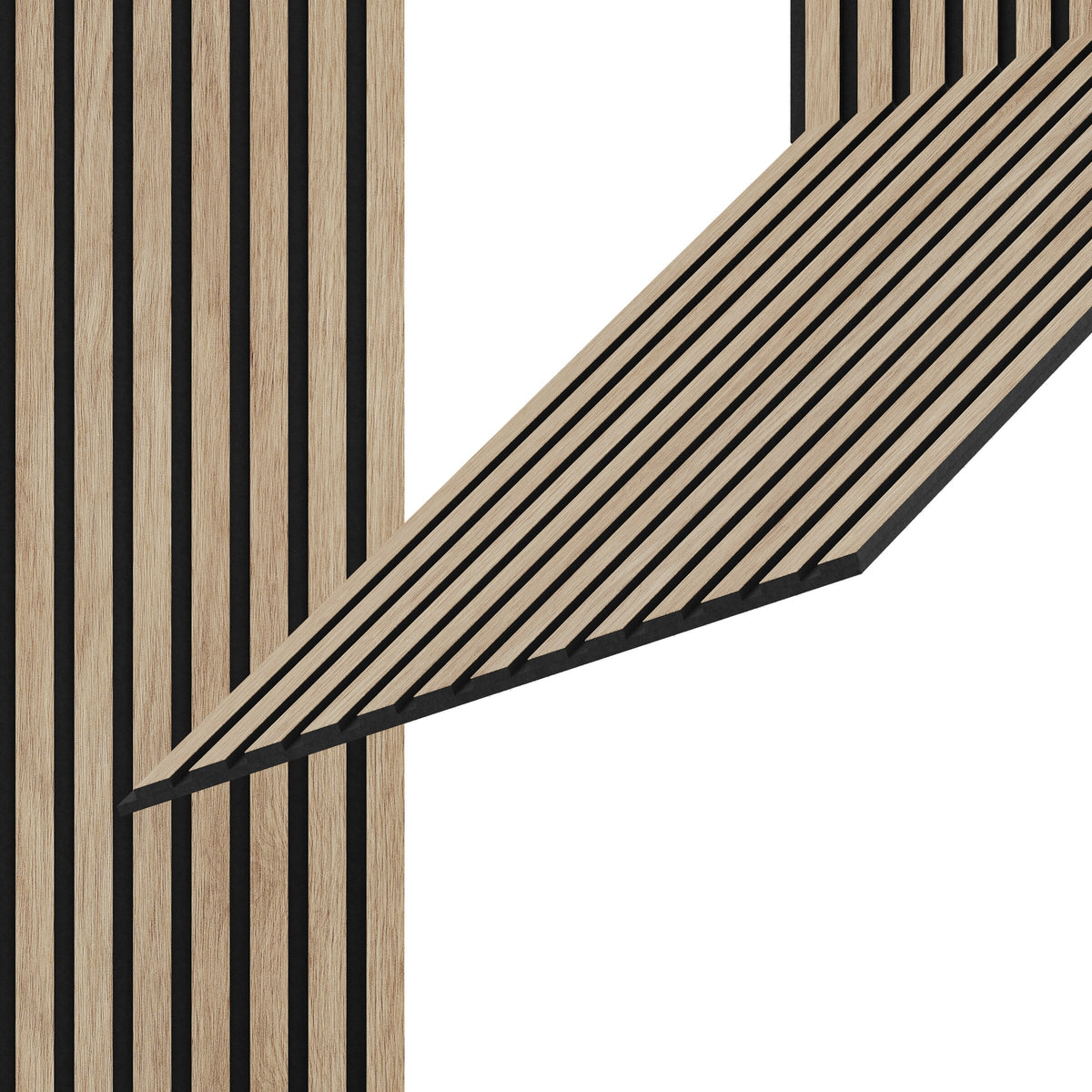 Akustikpanel 240 x 52 cm – 12 mm – Lys eg – Vasahamn