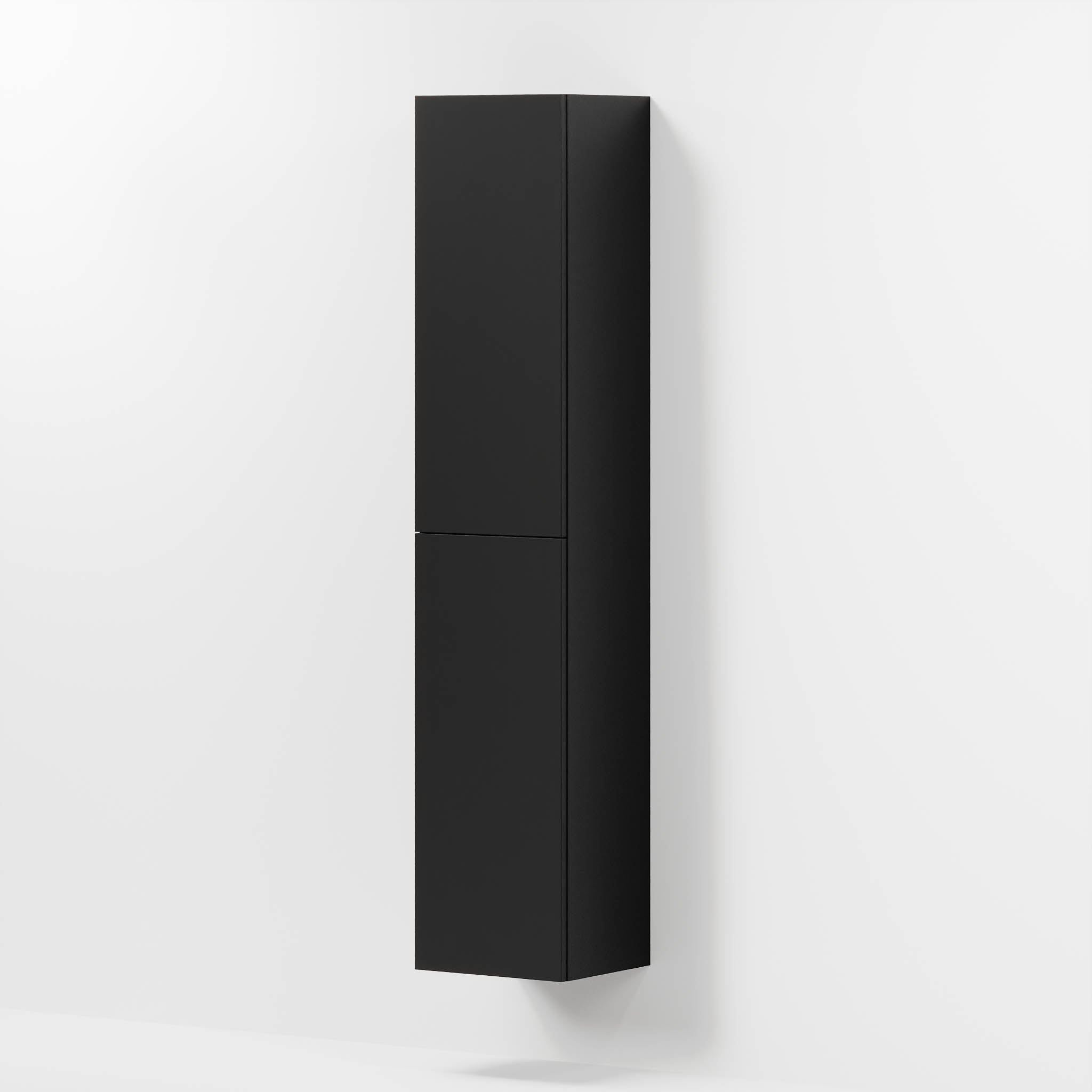 Højskab med klassiske døre - 35x32x174 cm - mat sort - Vinderup