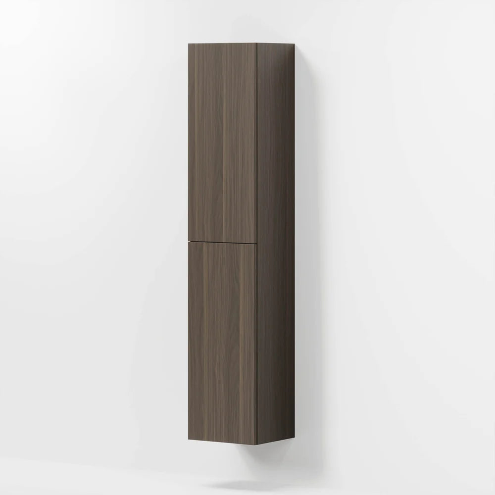 Højskab med klassiske døre - 35x32x174 cm - valnød - Vadum