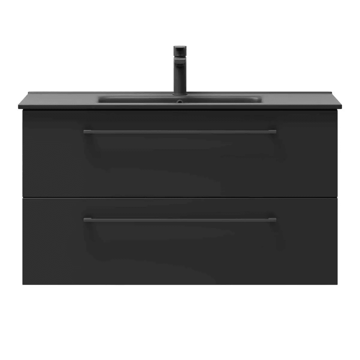 Vollen, Furniture Set - Basin & Cabinet, Black Mat - 101 cm - MASTERSTORE - 8595677170740 - Furniture Set - Code - 70-100-56-02-40 - 8595677170740