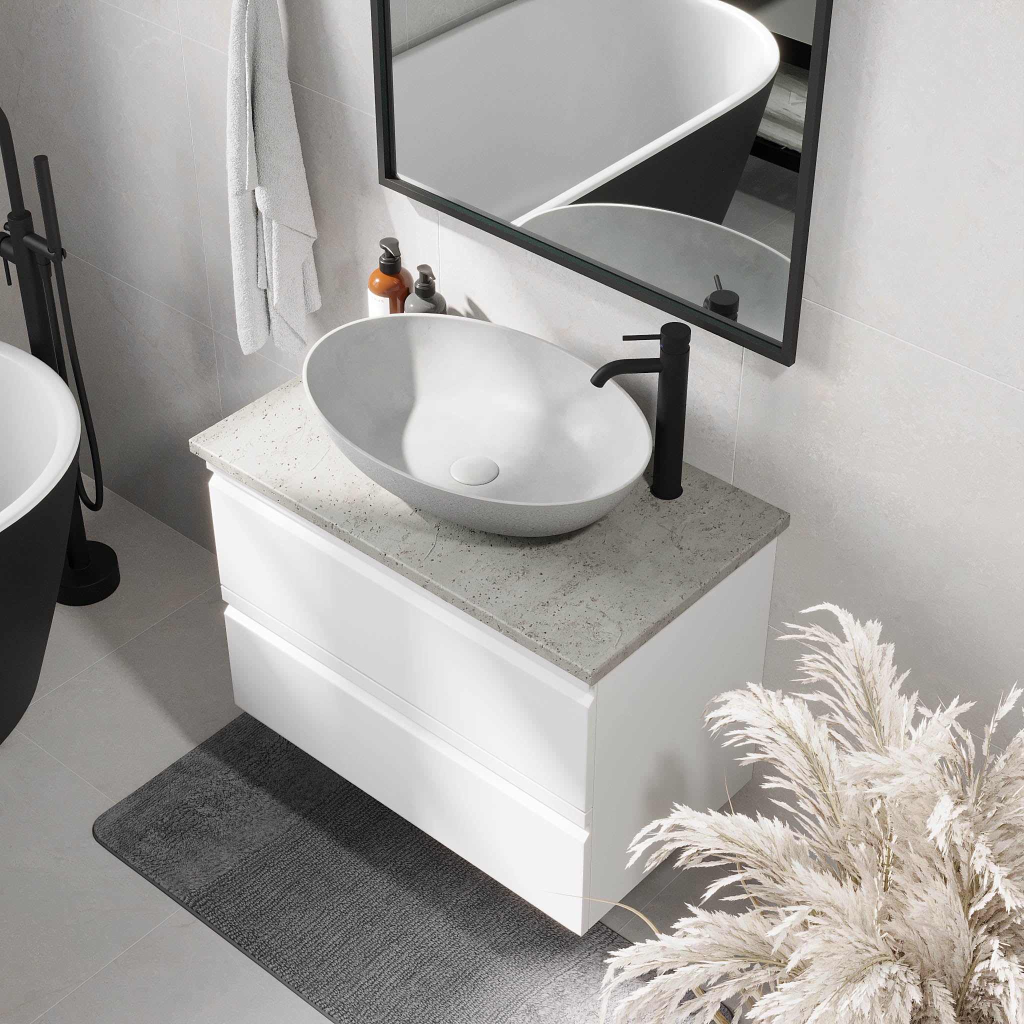 Odda Badmøbel, Mat Hvid