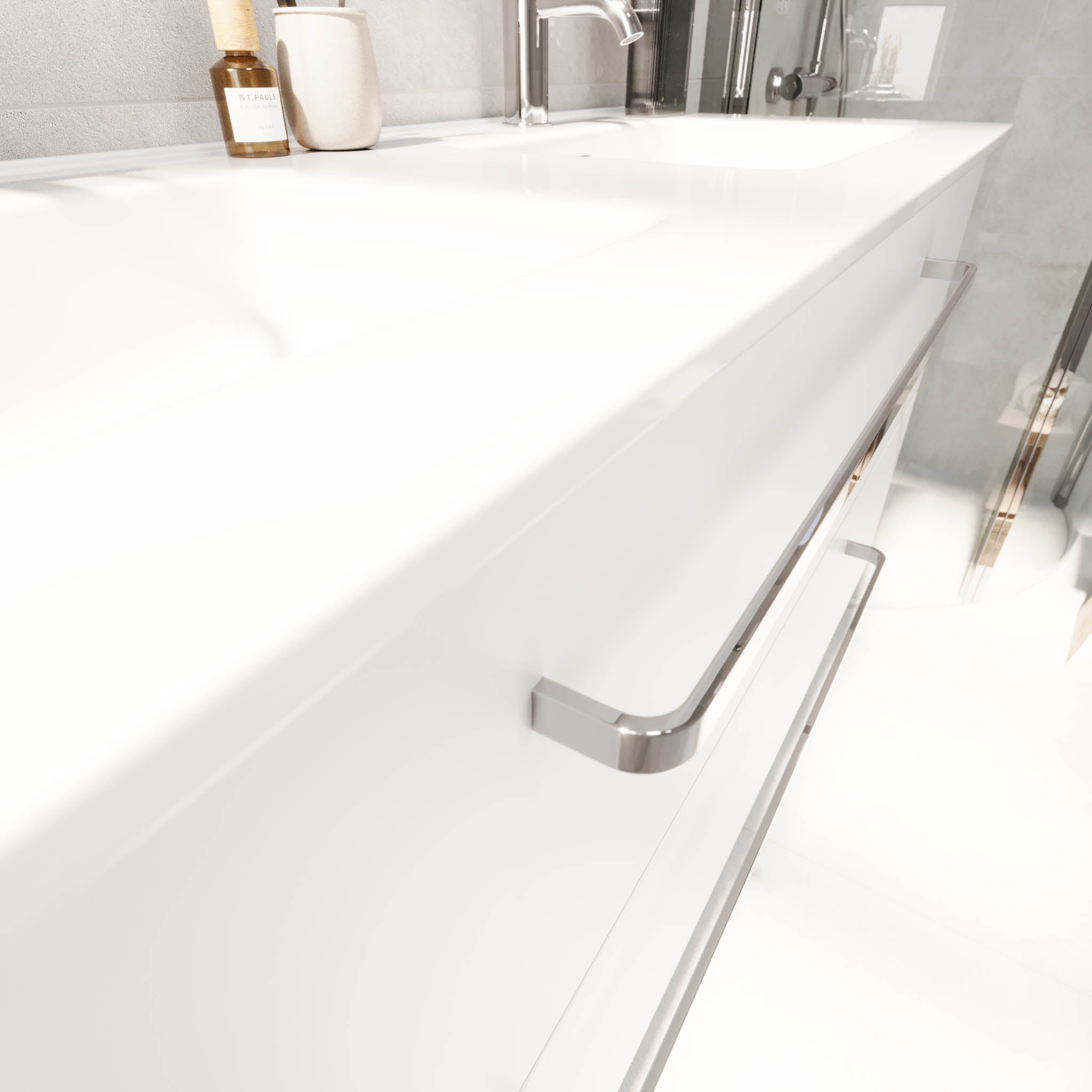 Voss, Furniture Set - Basin & Cabinet, White Mat - 120 cm - MASTERSTORE - 8595677194333 - Furniture Set - Basin & Cabinet - 70-120-54-01-61 - 8595677194333