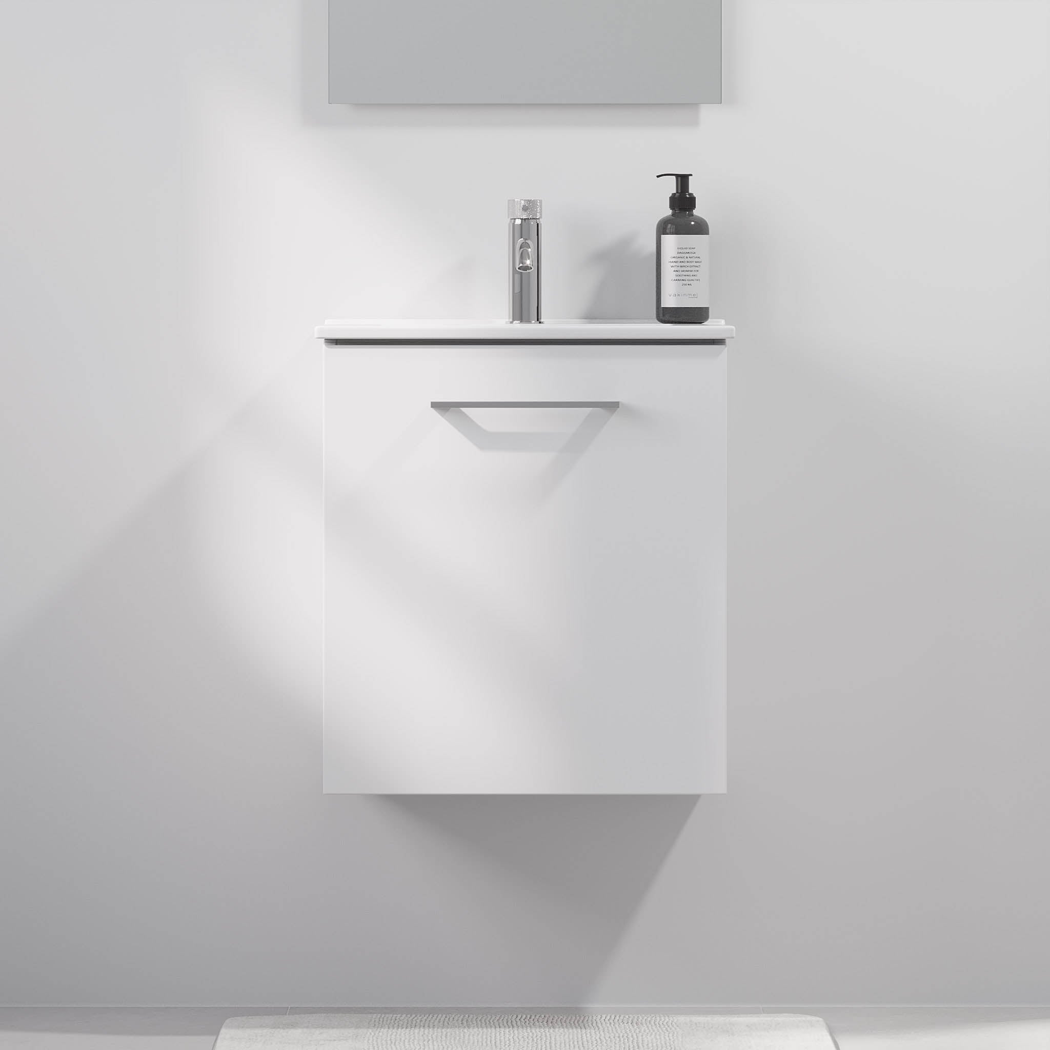 Magnor Badmøbel Slimline med Låger, Mat Hvid