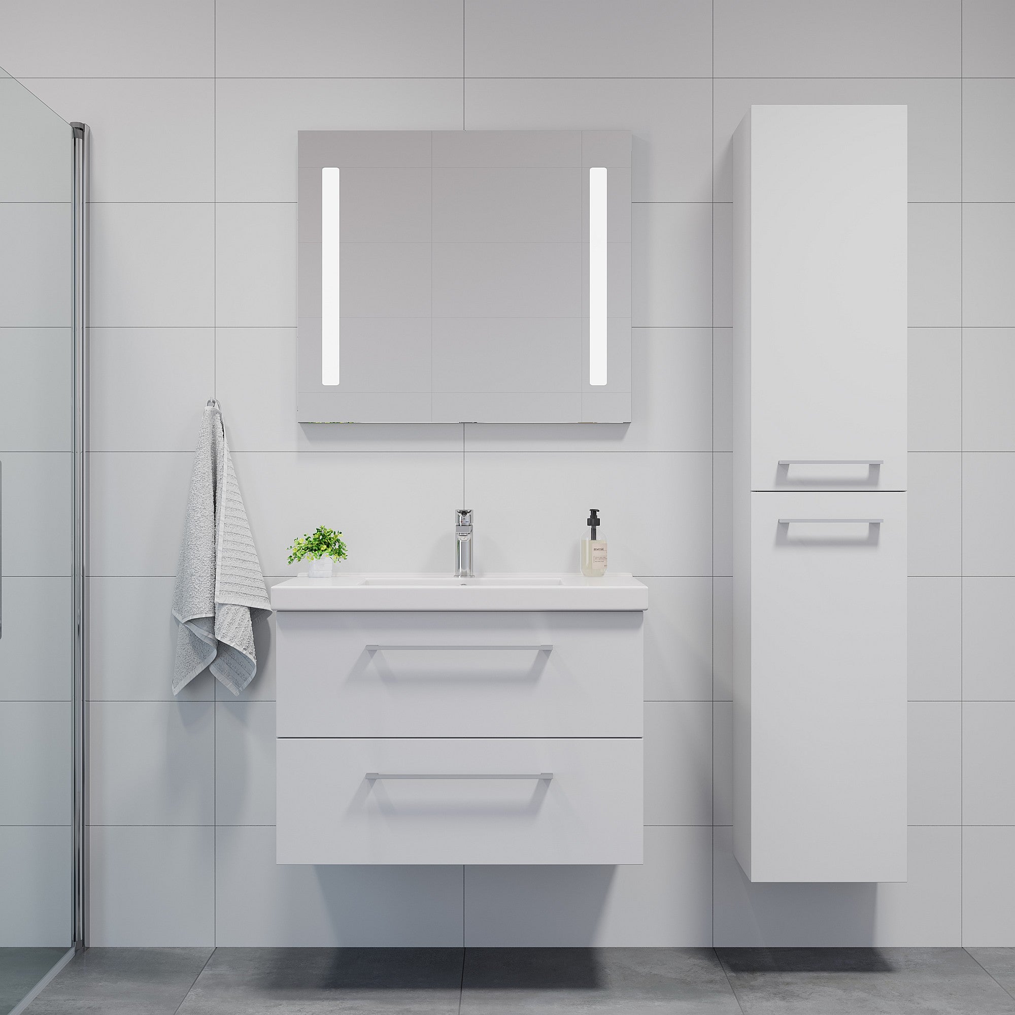 Moland højskab, Mat Hvid