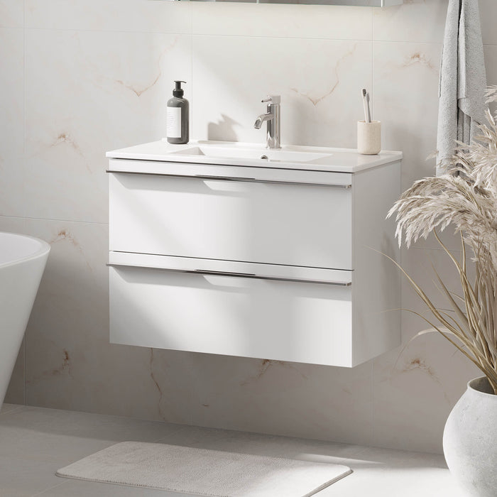 Verdal Slimline Badmøbel, Mat Hvid