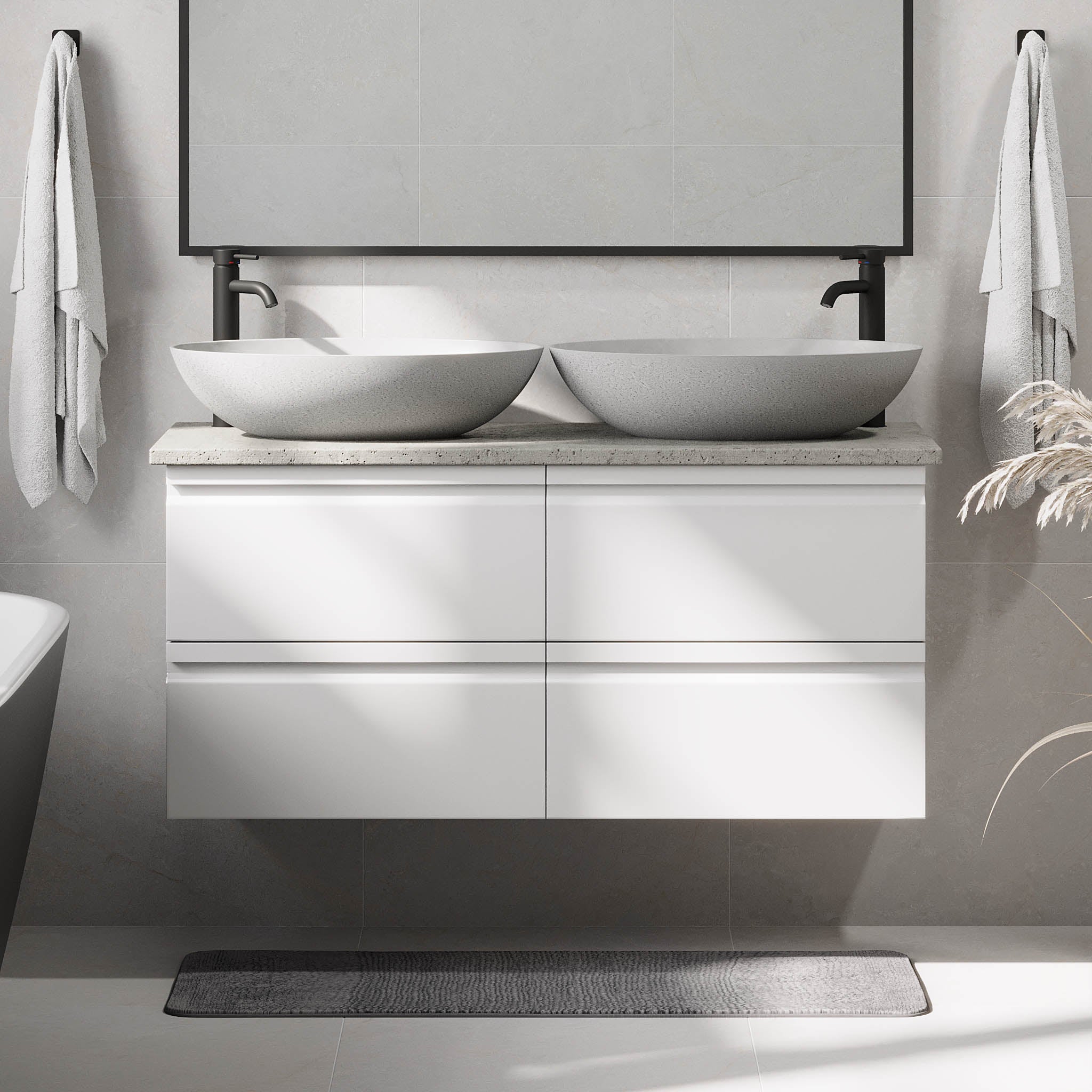 Odda Badmøbel, Mat Hvid