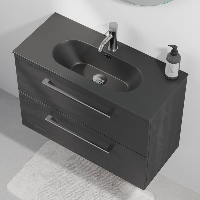 Horten Badmøbel Slimline, Sort Træ