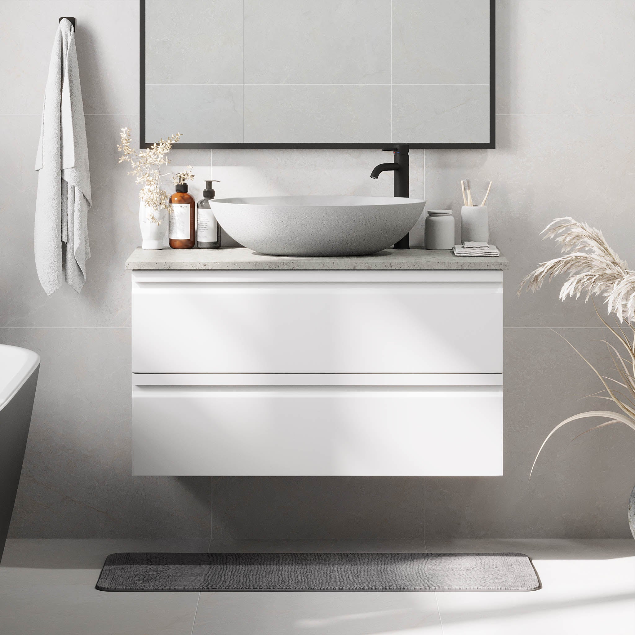 Odda Badmøbel, Mat Hvid