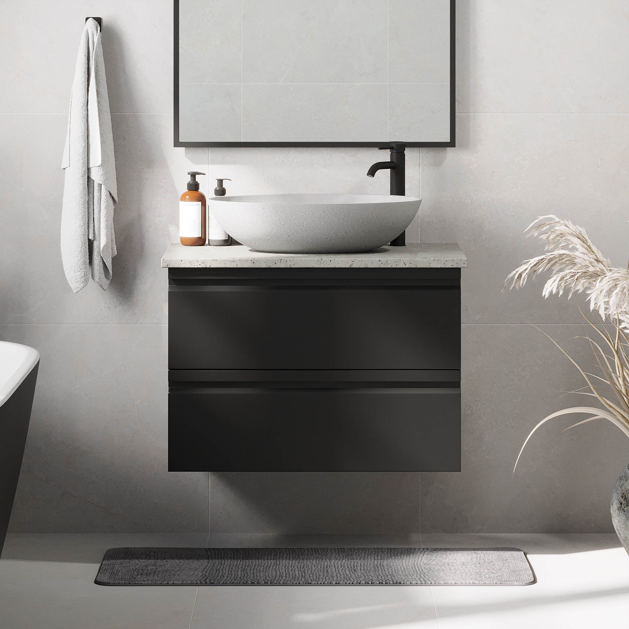 Odda Badmøbel, Mat Sort