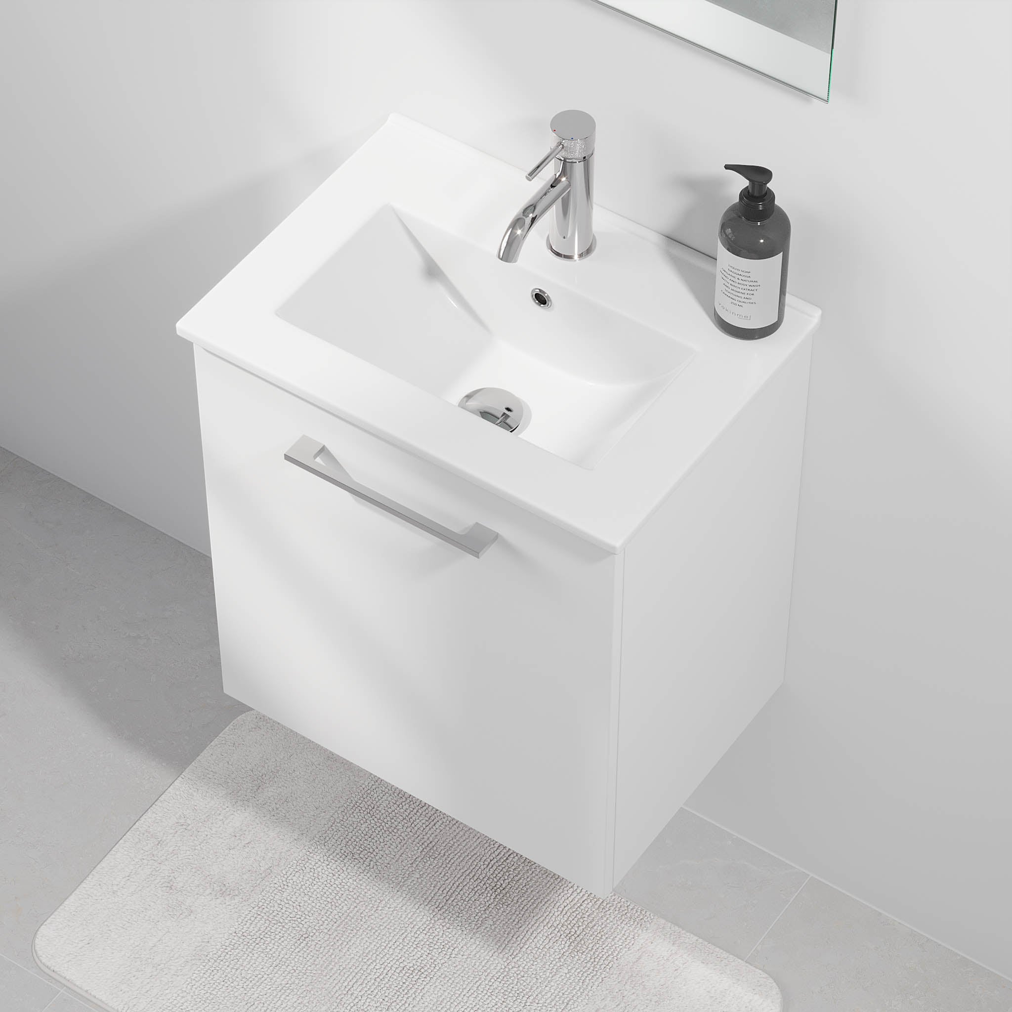 Magnor Badmøbel Slimline med Låger, Mat Hvid