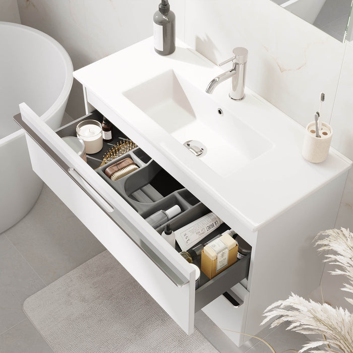 Verdal Slimline Badmøbel, Mat Hvid