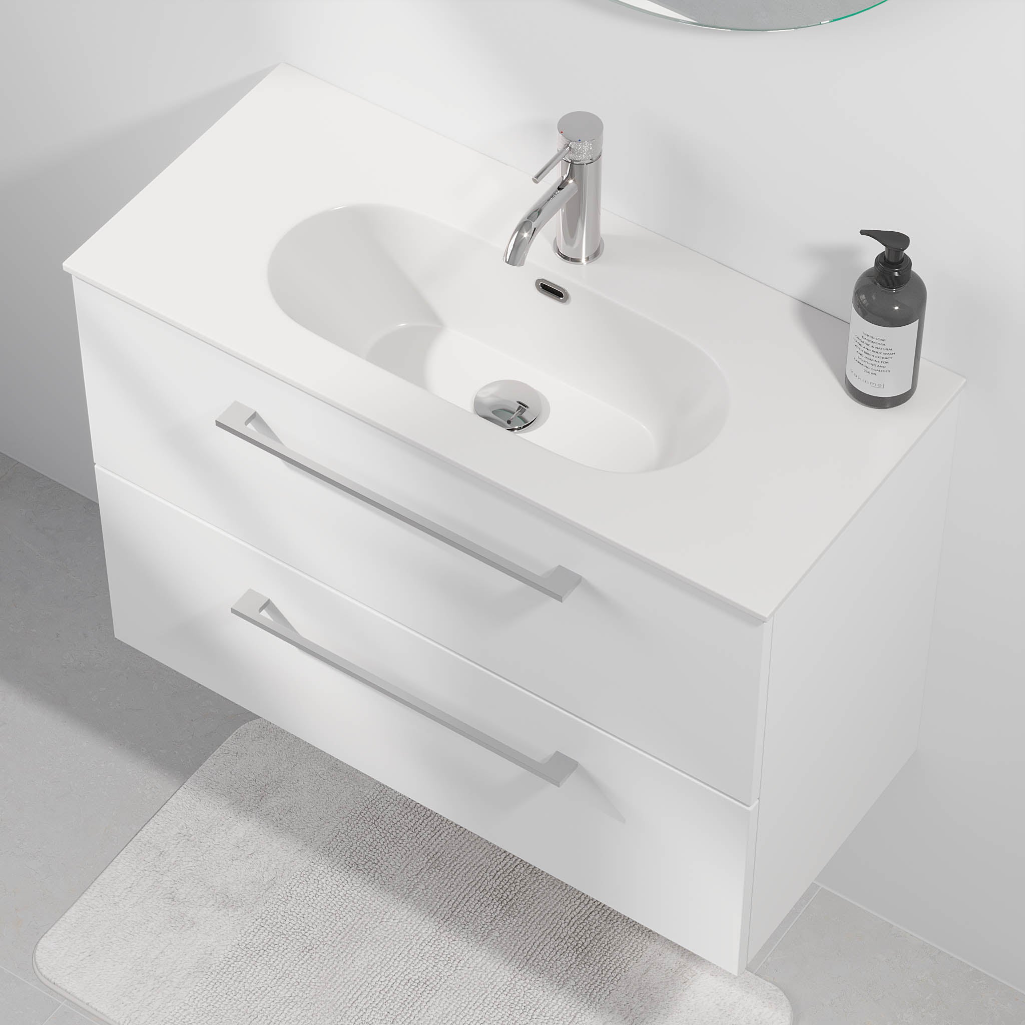 Harstad Badmøbel Slimline, Mat Hvid