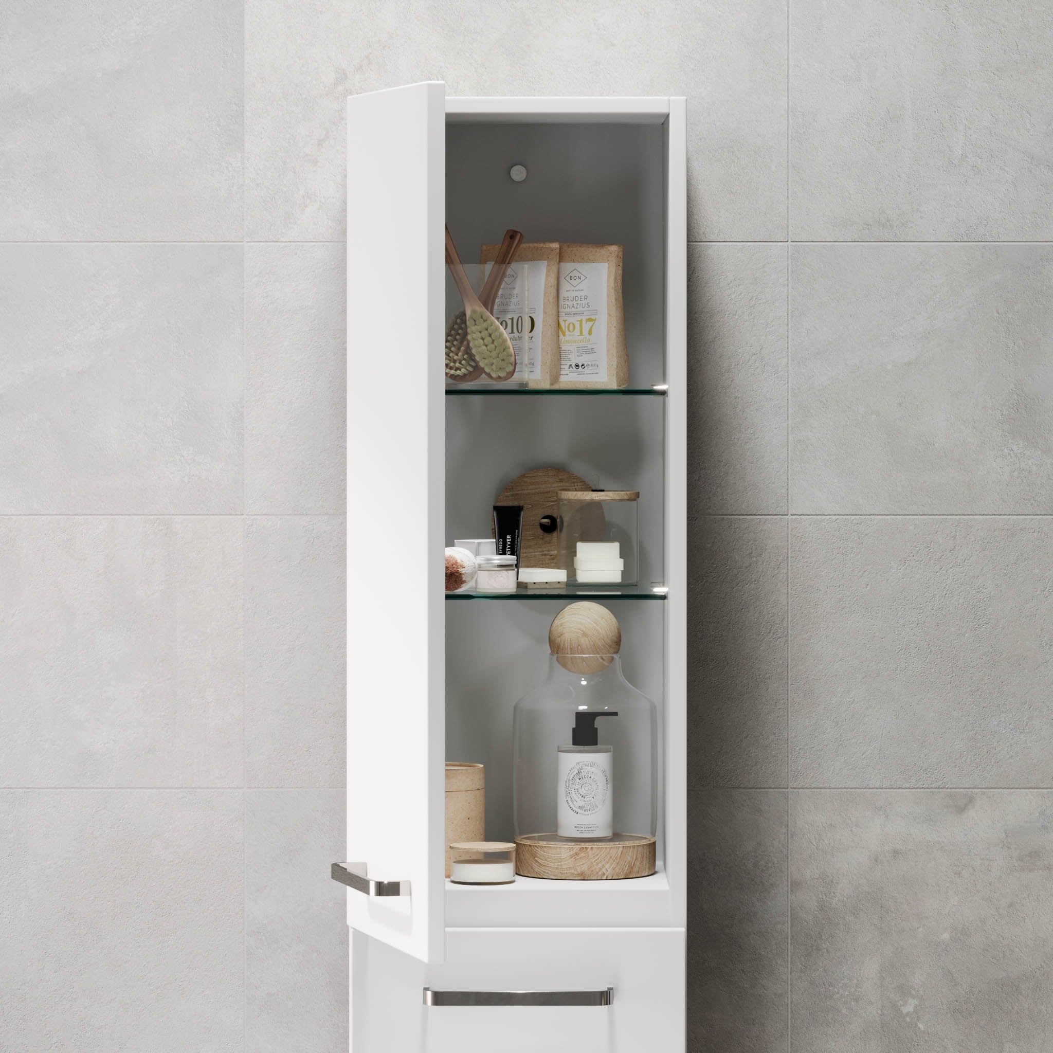 Voss, Furniture Set - High Cabinet, White Mat - 35 cm - MASTERSTORE - 8595677194418 - Furniture Set - High Cabinet - 70-035-54-01-60 - 8595677194418