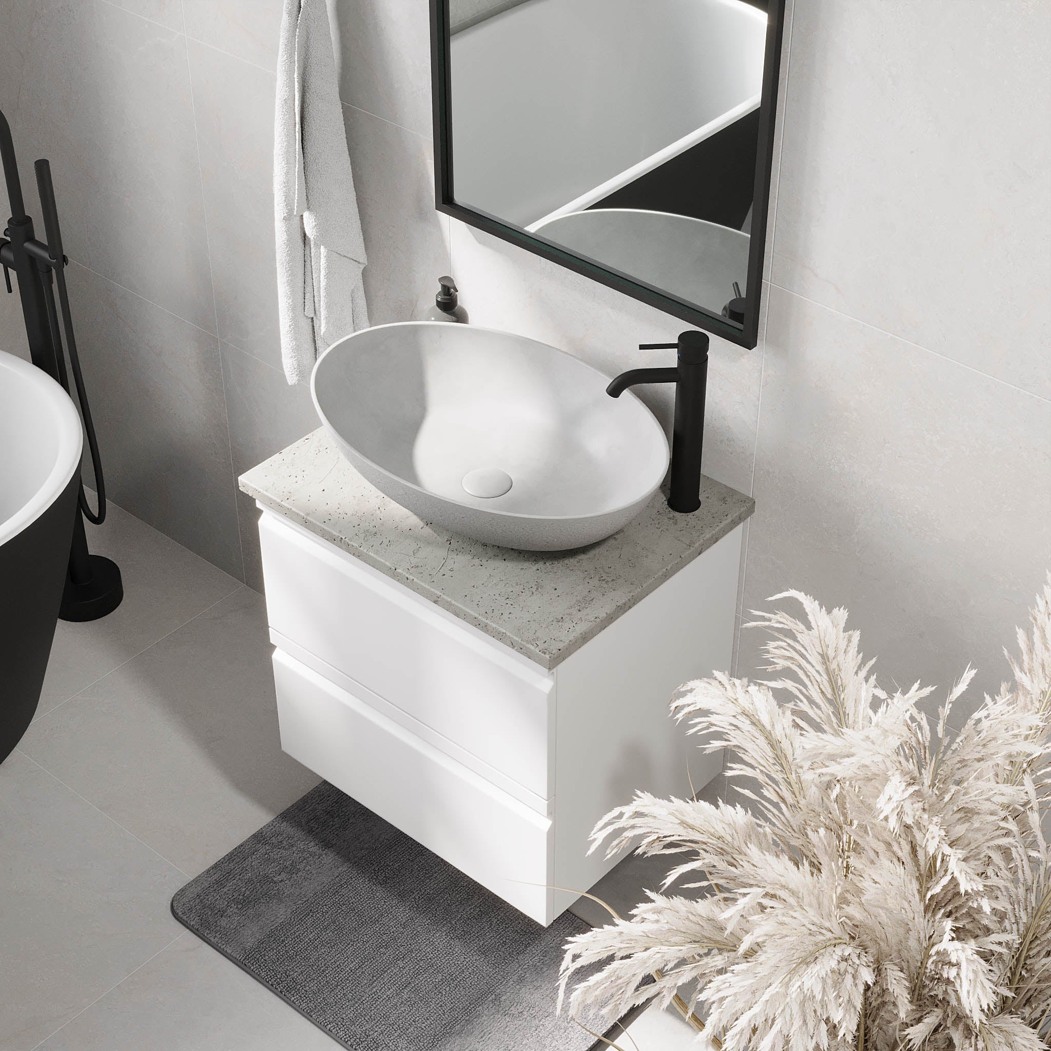 Odda Badmøbel, Mat Hvid