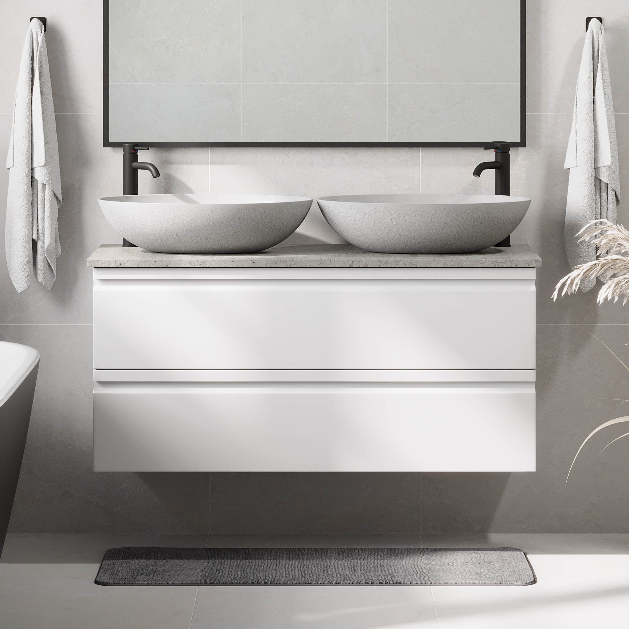 Odda Badmøbel, Mat Hvid