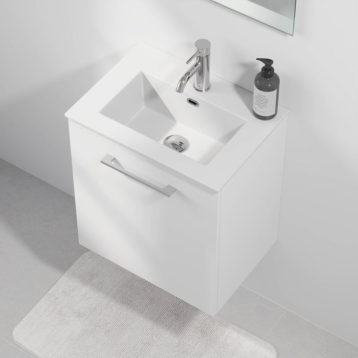 Hamar Badmøbel Slimline, Mat Hvid