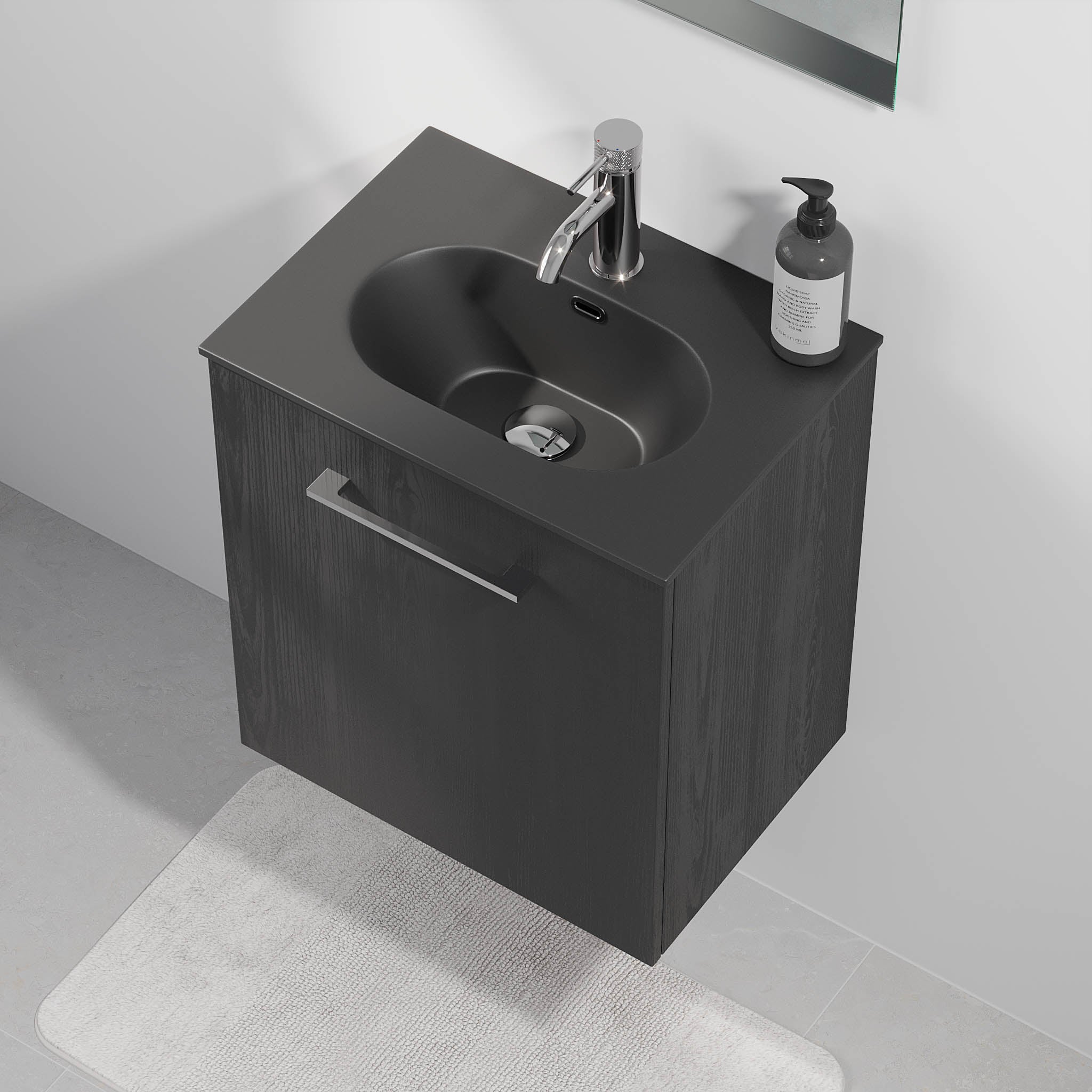 Horten Badmøbel Slimline, Sort Træ