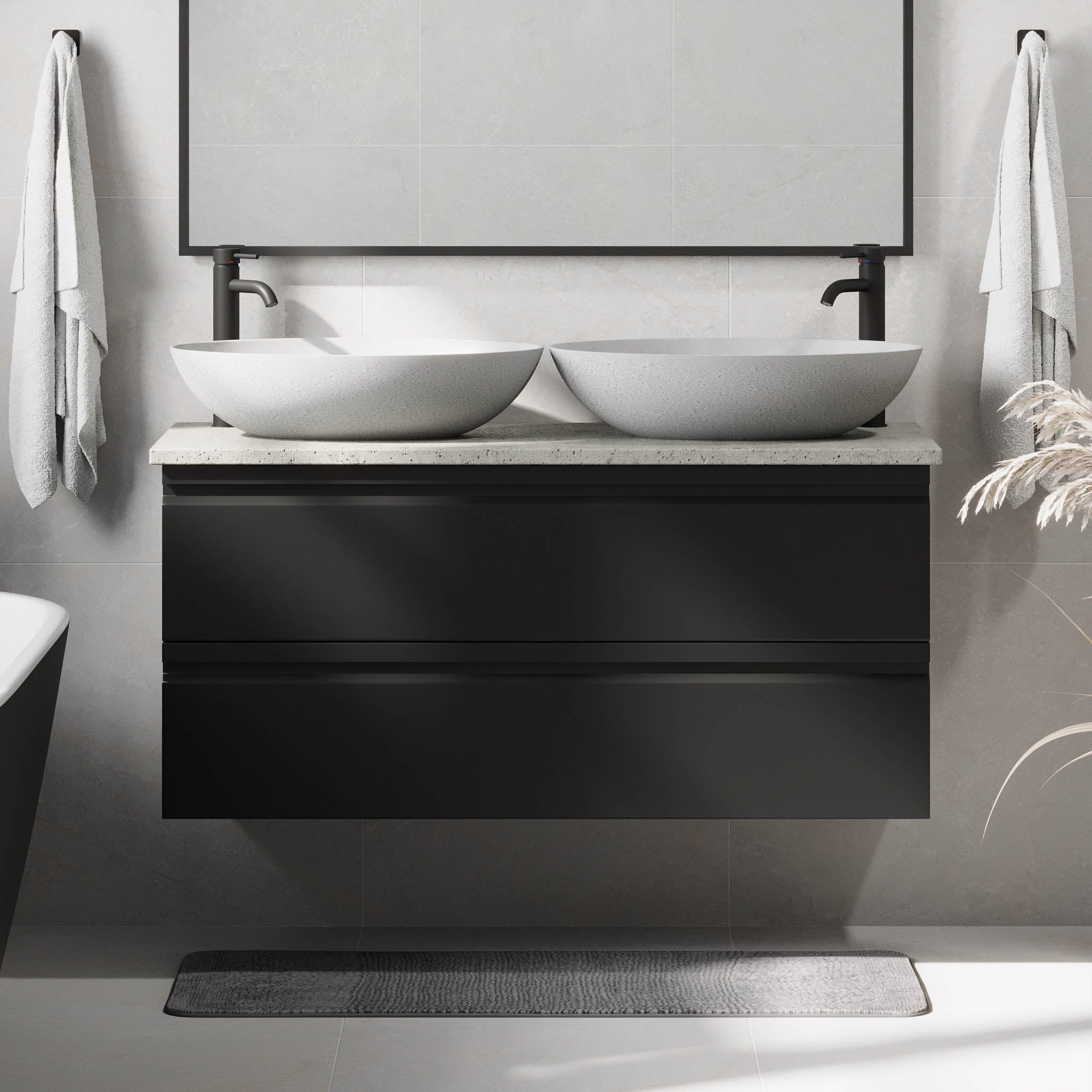 Odda Badmøbel, Mat Sort