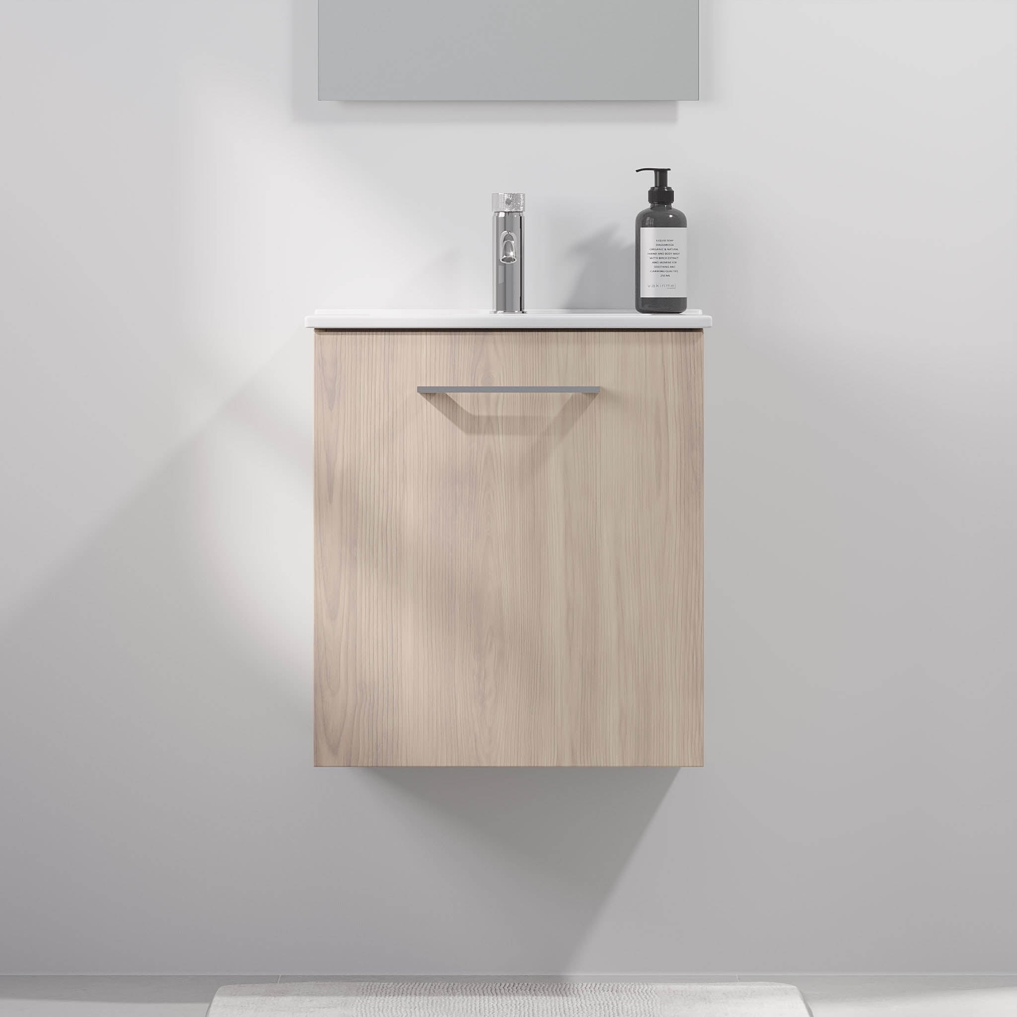 Magnor Badmøbel Slimline med Låger, Lyst Træ