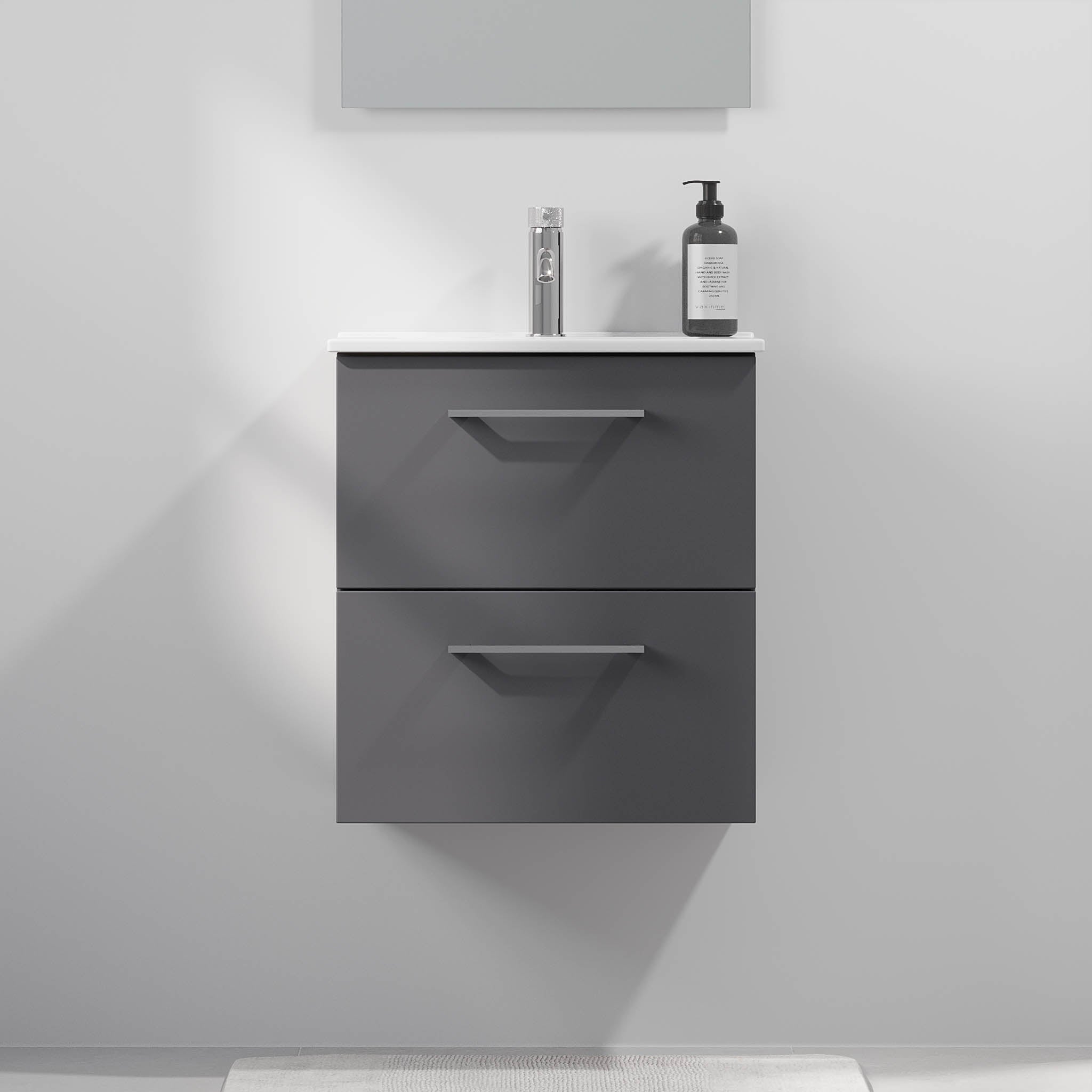Magnor Badmøbel Slimline med Skuffer, Antracitgrå