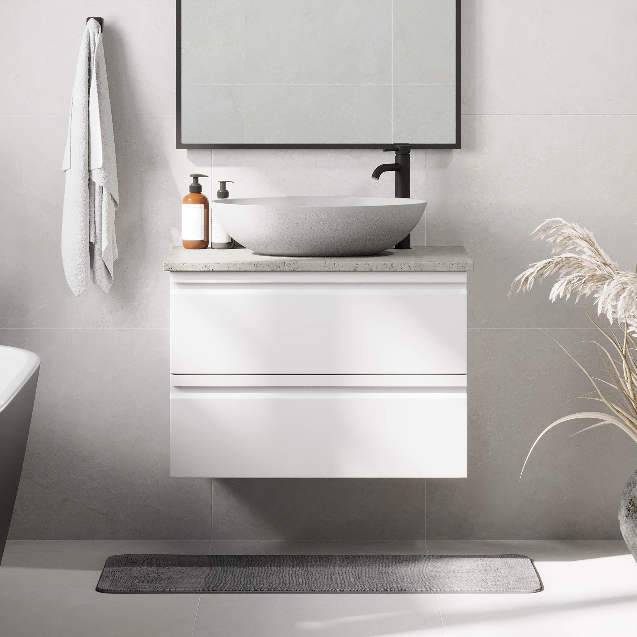 Odda Badmøbel, Mat Hvid