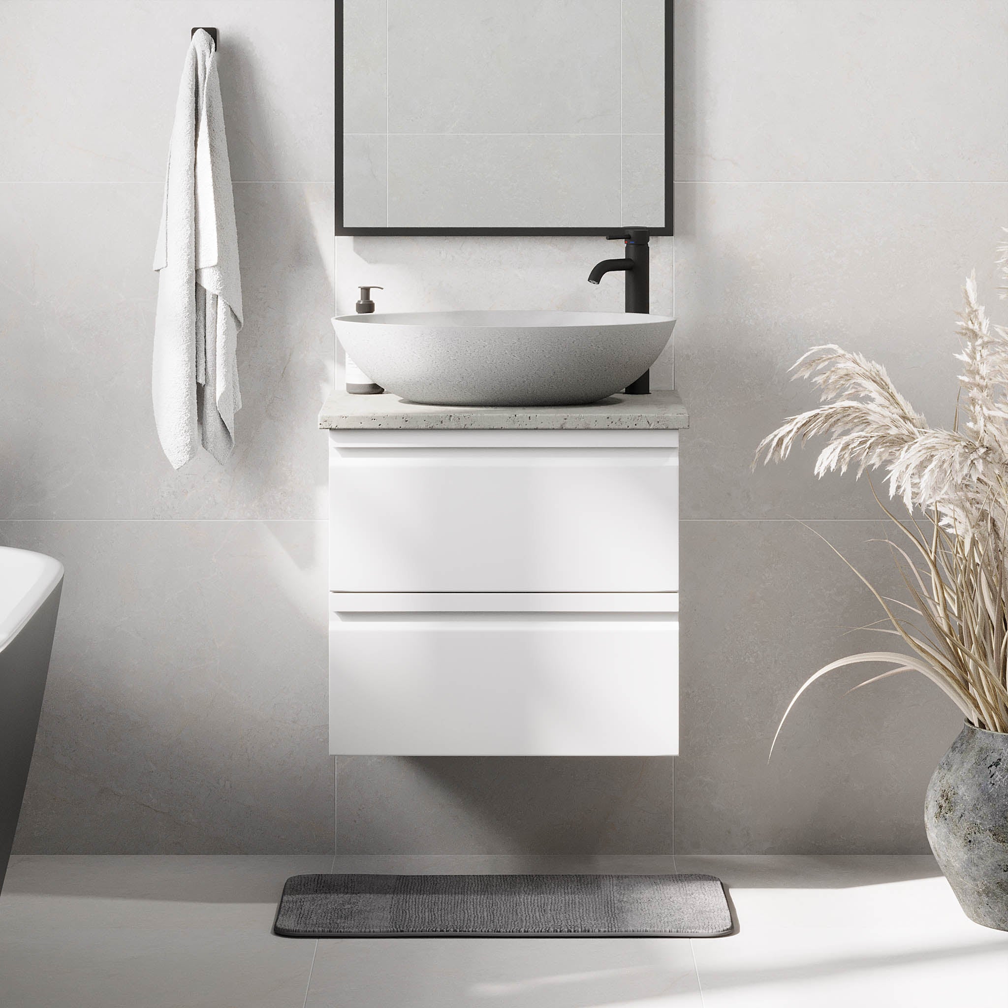 Odda Badmøbel, Mat Hvid