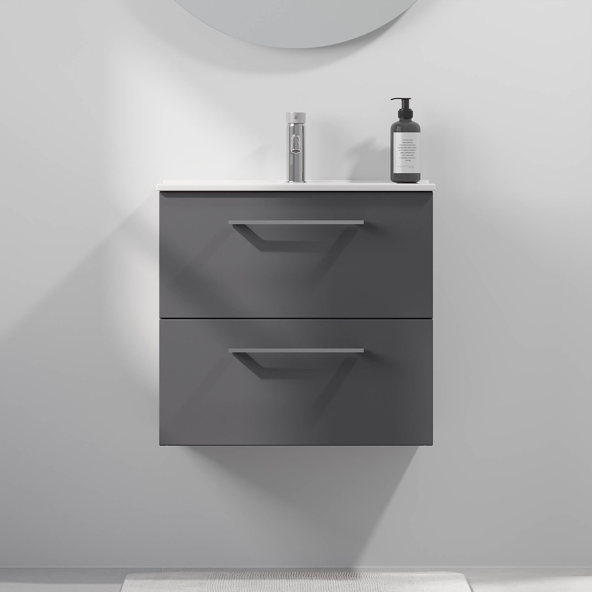 Magnor Badmøbel Slimline med Skuffer, Antracitgrå