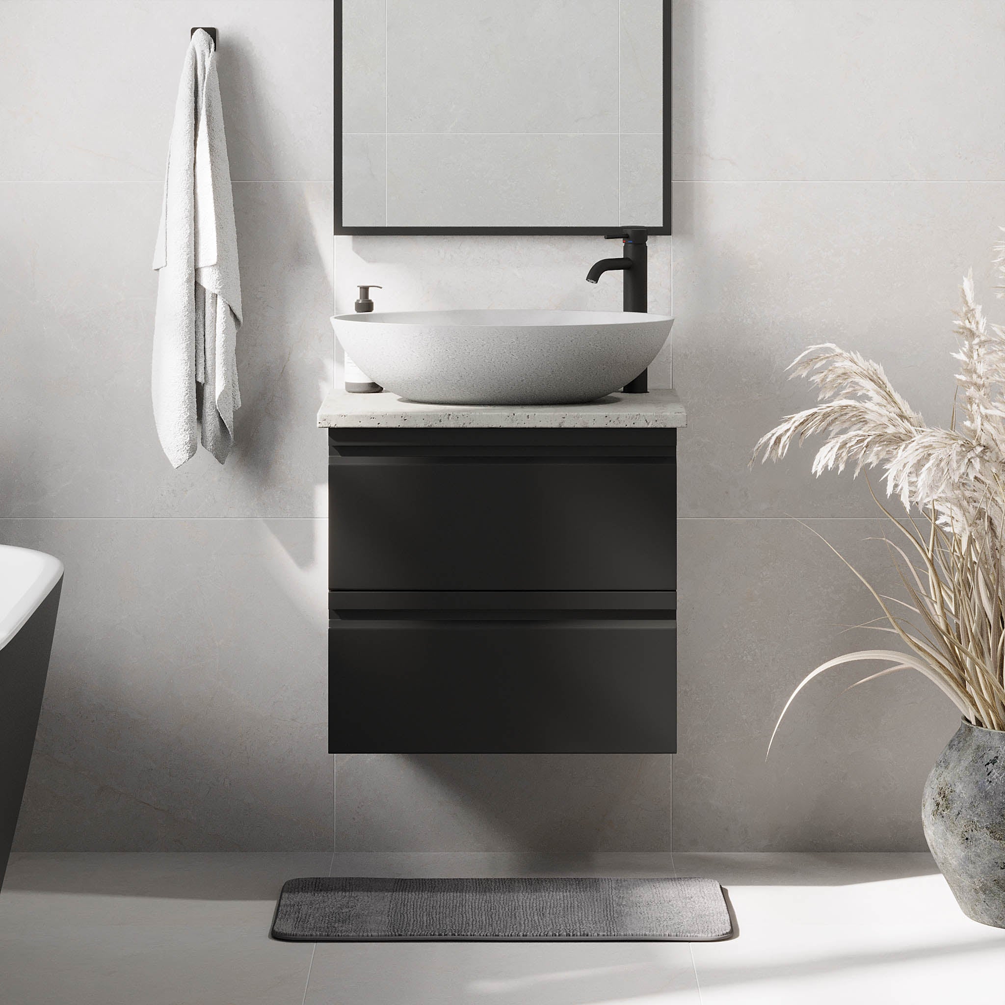 Odda Badmøbel, Mat Sort