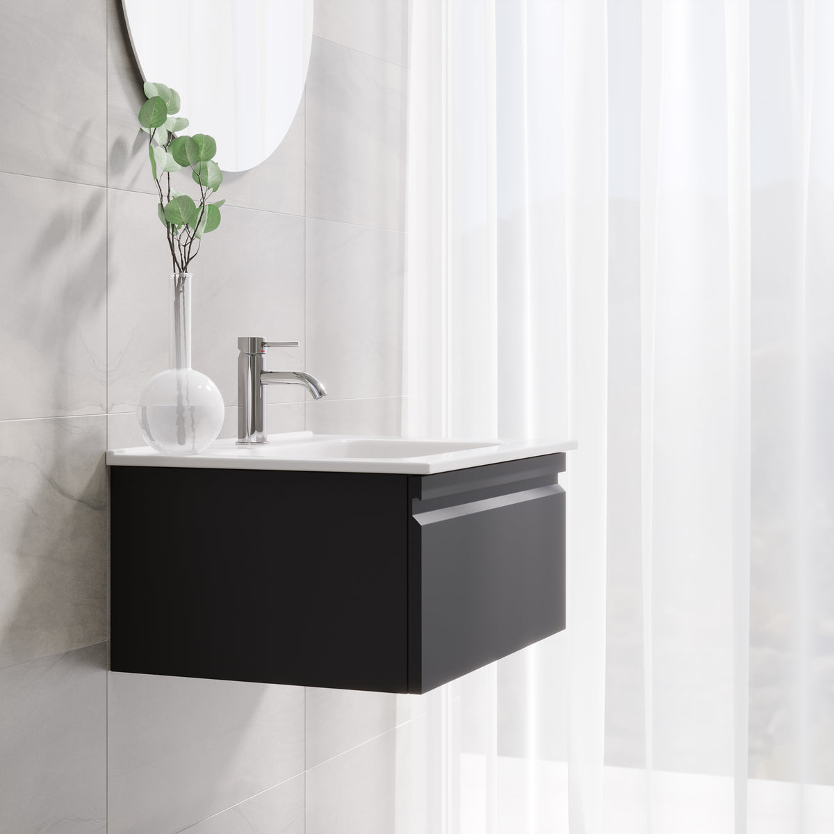 Kuberg Compact Badmøbel, Mat Sort