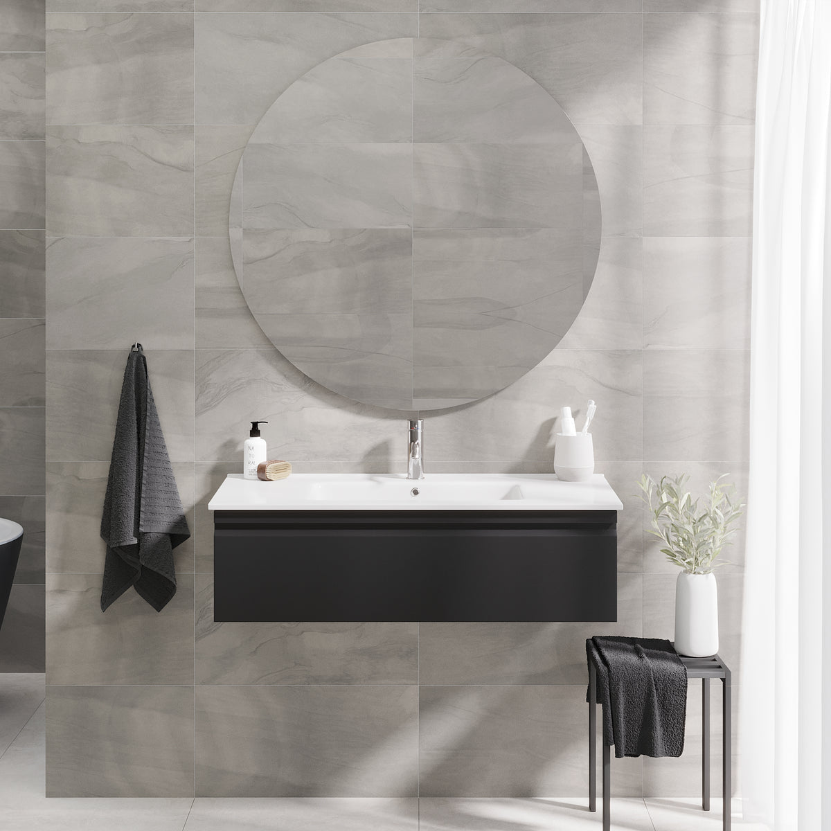 Kuberg Compact Badmøbel, Mat Sort