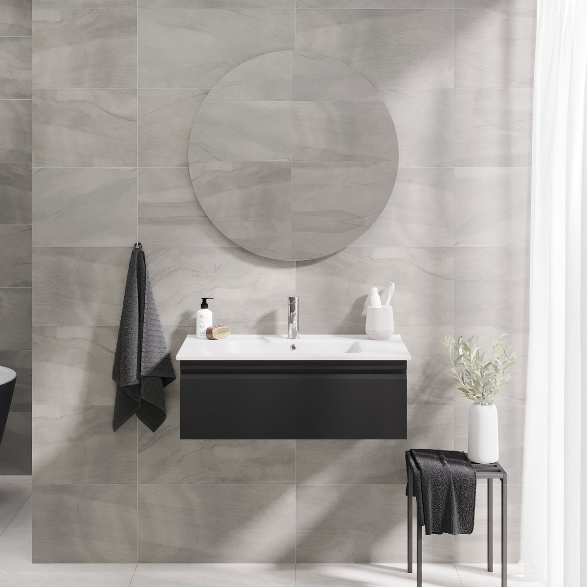 Kuberg Compact Badmøbel, Mat Sort