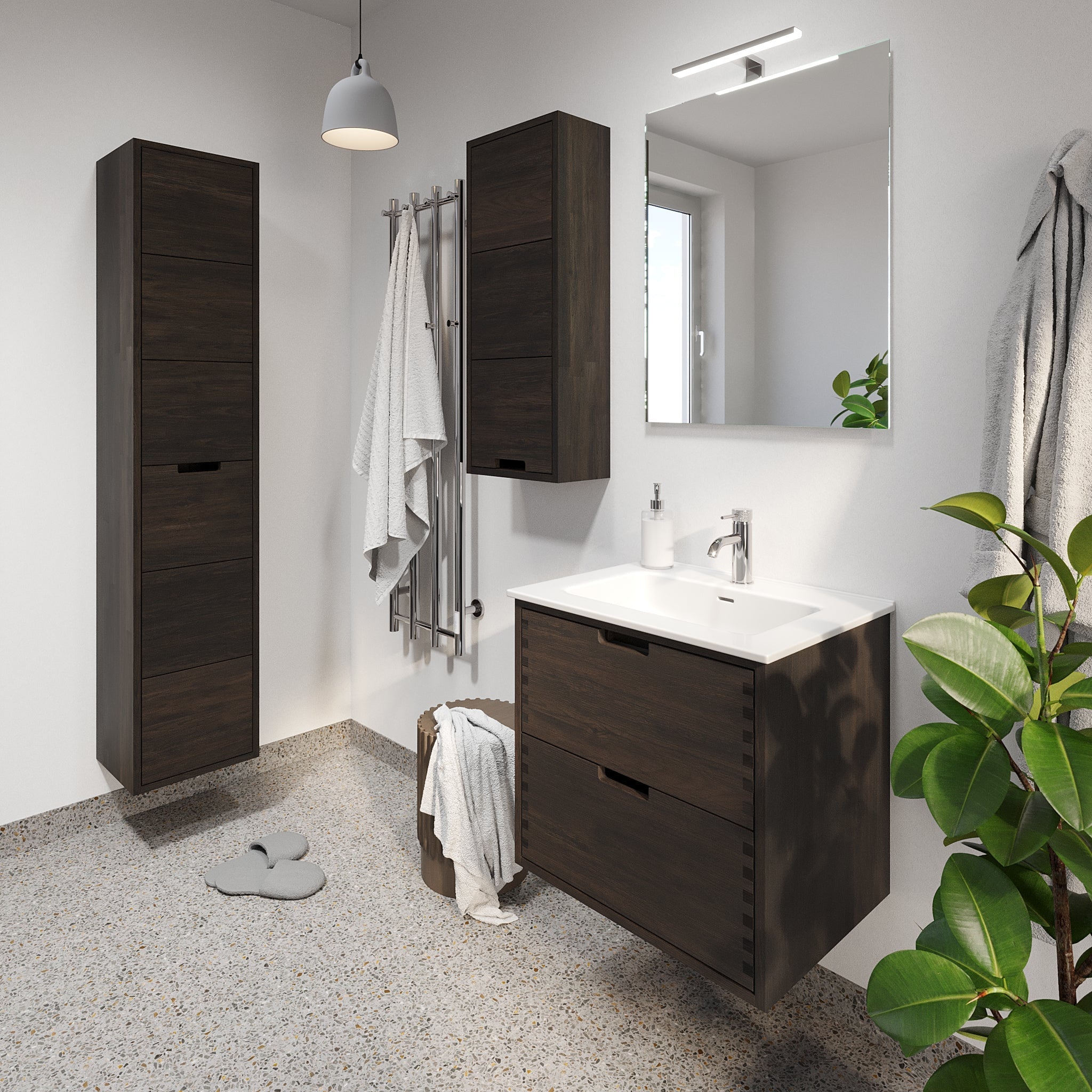 Egeskov, Furniture Set - High Cabinet, Oak Black - 35 cm - MASTERSTORE - 8595677194135 - Furniture Set - Code - 96-035-52-82-43 - 8595677194135