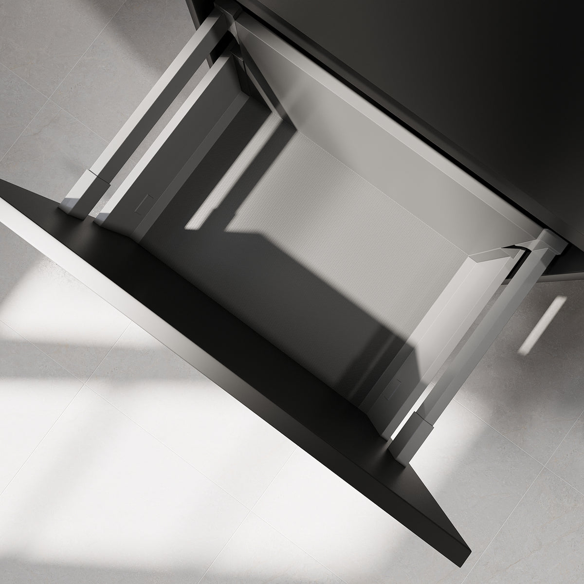 Sandshamn Slimline badmøbel, Mat Sort
