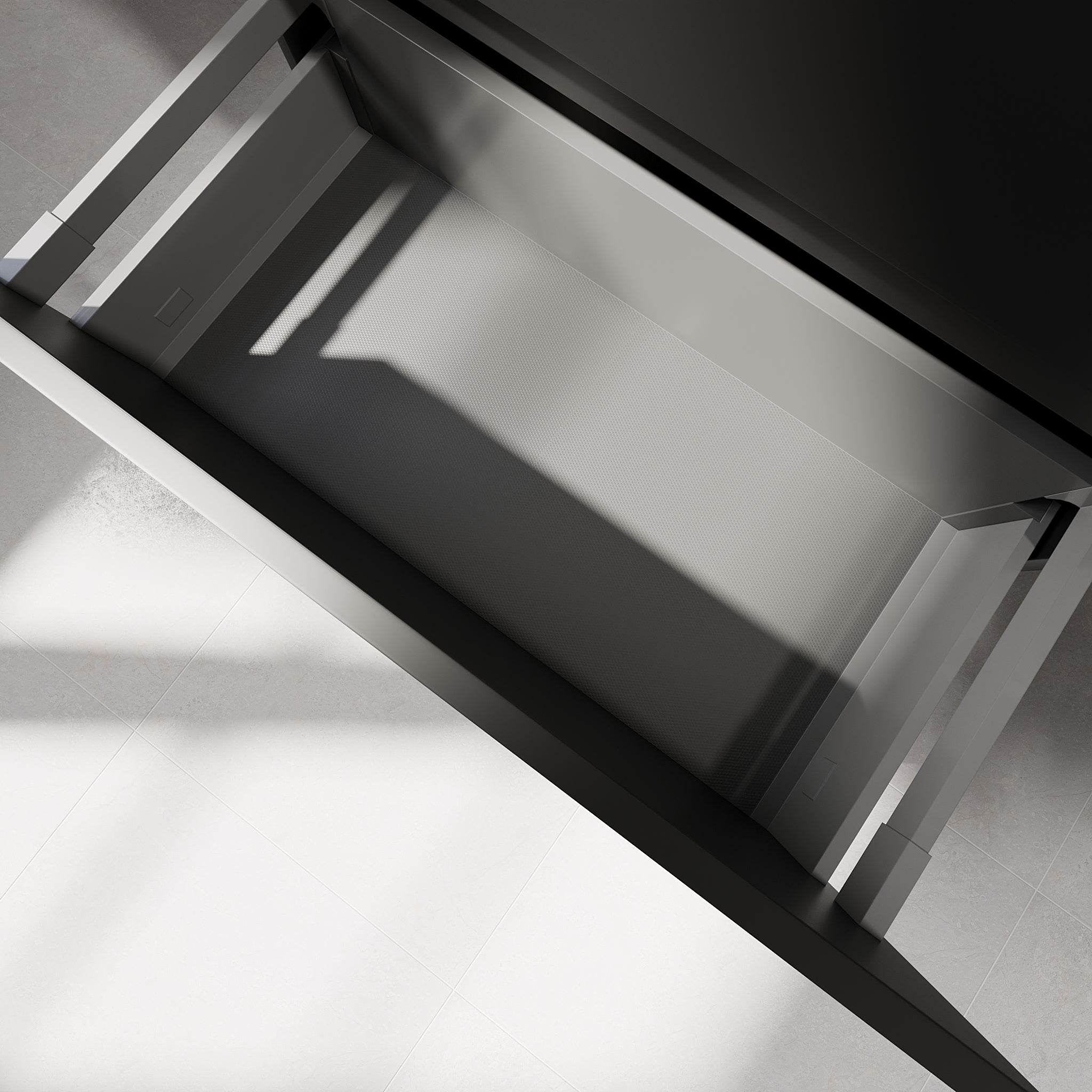 Mirage Badmøbel med grå bordplade, Mat Sort