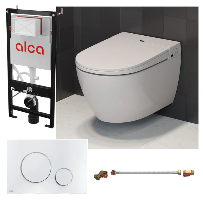 Sampak - Douchetoilet, Cisterne, Betjeningsplade & Tilslutningsslange