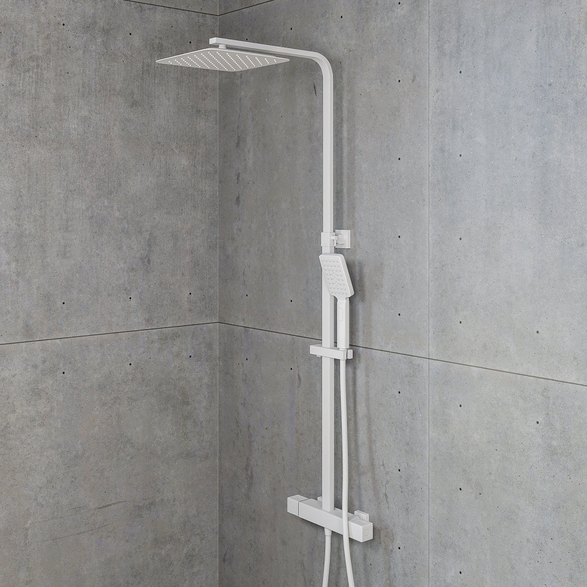 Næsby Brusesæt m/Termostat Armatur og 25 cm Topbruser
