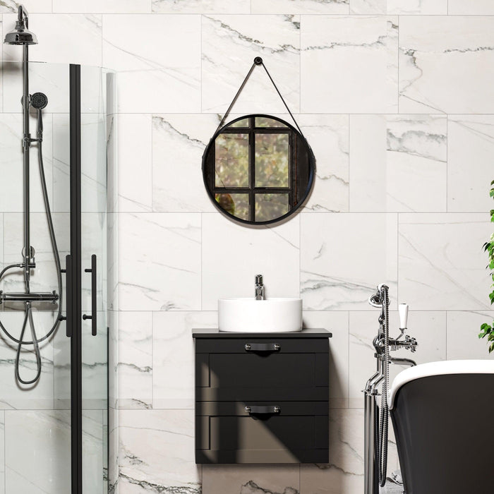 Spejl Røsnæs Rund, Sort-Spejle-HomeTomato